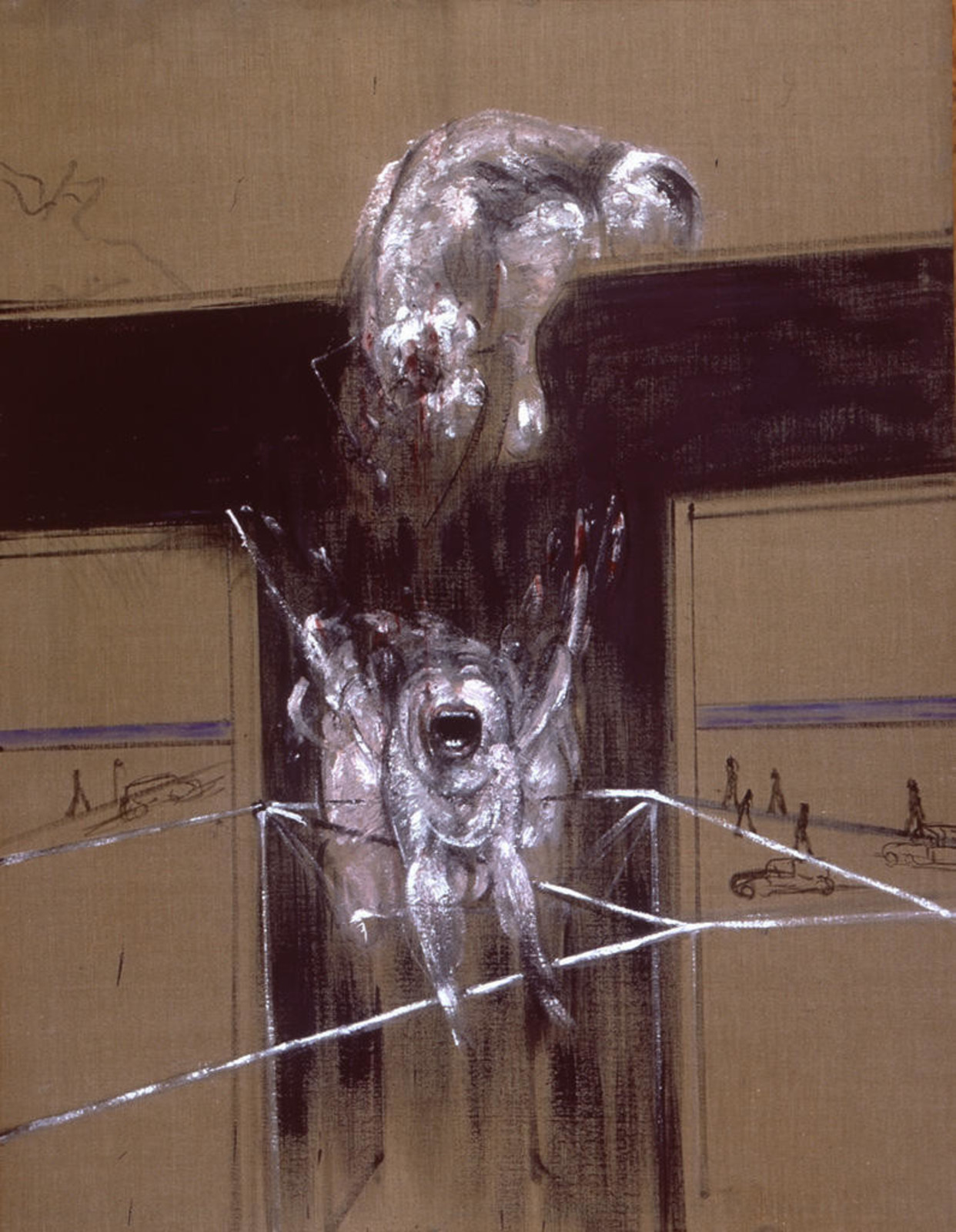 Francis Bacon. Fragment of a Crucifixion. 1950. Oil and cotton wool on canvas. 55 х 43 cm. Stedelijk Van Abbemuseum, Eindhoven