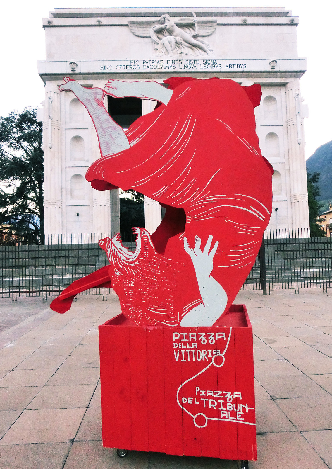 Nikolay OleynikovIn Praise of Instability, or Rise and Fall in Bozen, 2013Mobile monument, mixed technique