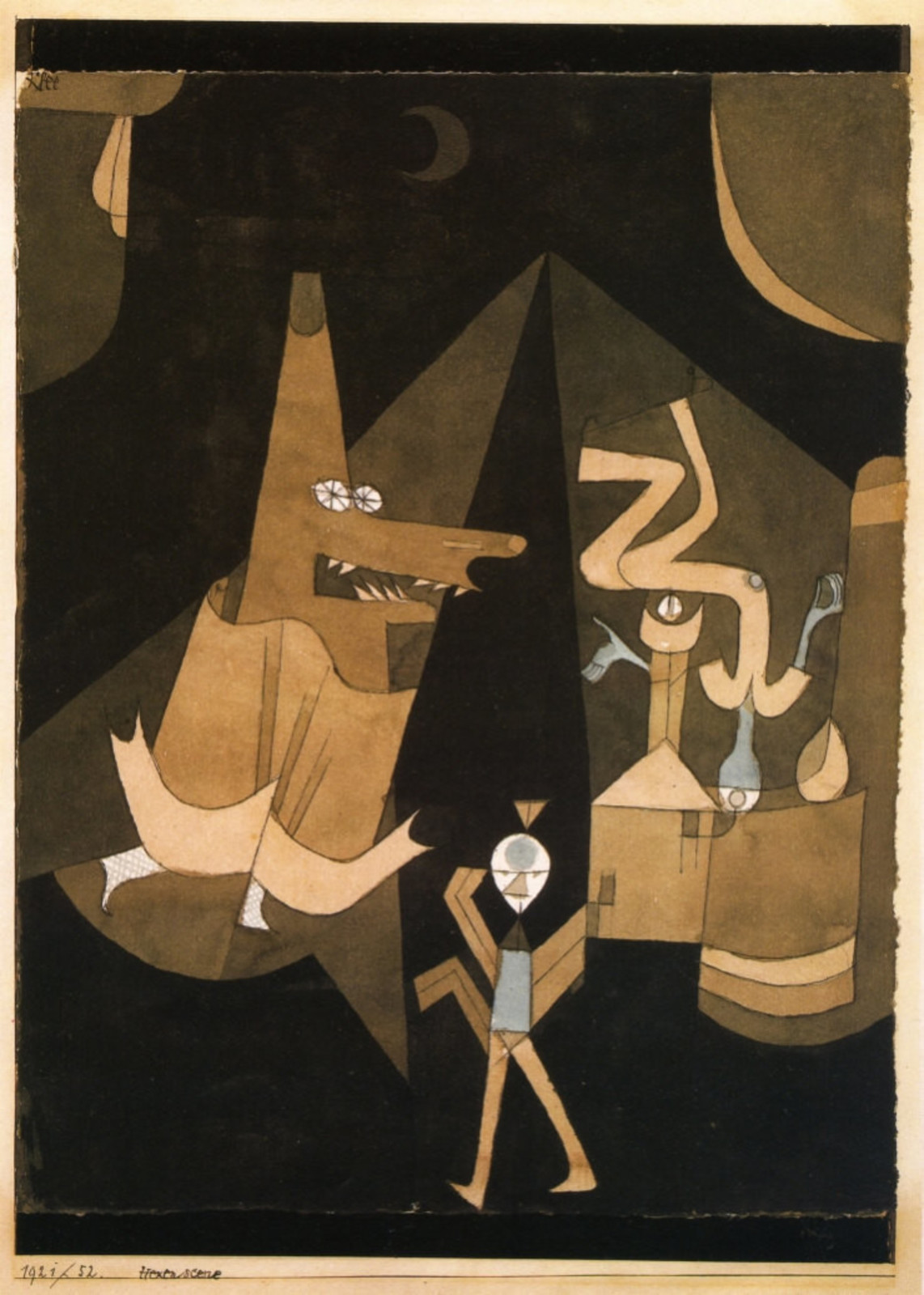 Paul Klee. Witch Scene. 1921. Oil on canvas. 32 x 24.35 cm. Private collection