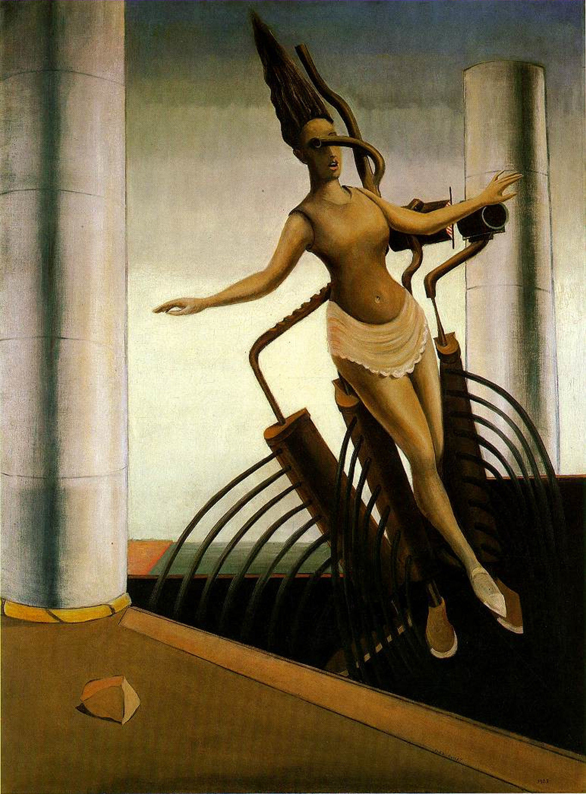 Max Ernst. The Equivocal Woman.1923. Oil on canvas. 130.5 x 97.5 cm. Kunstsammlung Nordrhein-Westfalen (D&uuml;sseldorf, Germany).