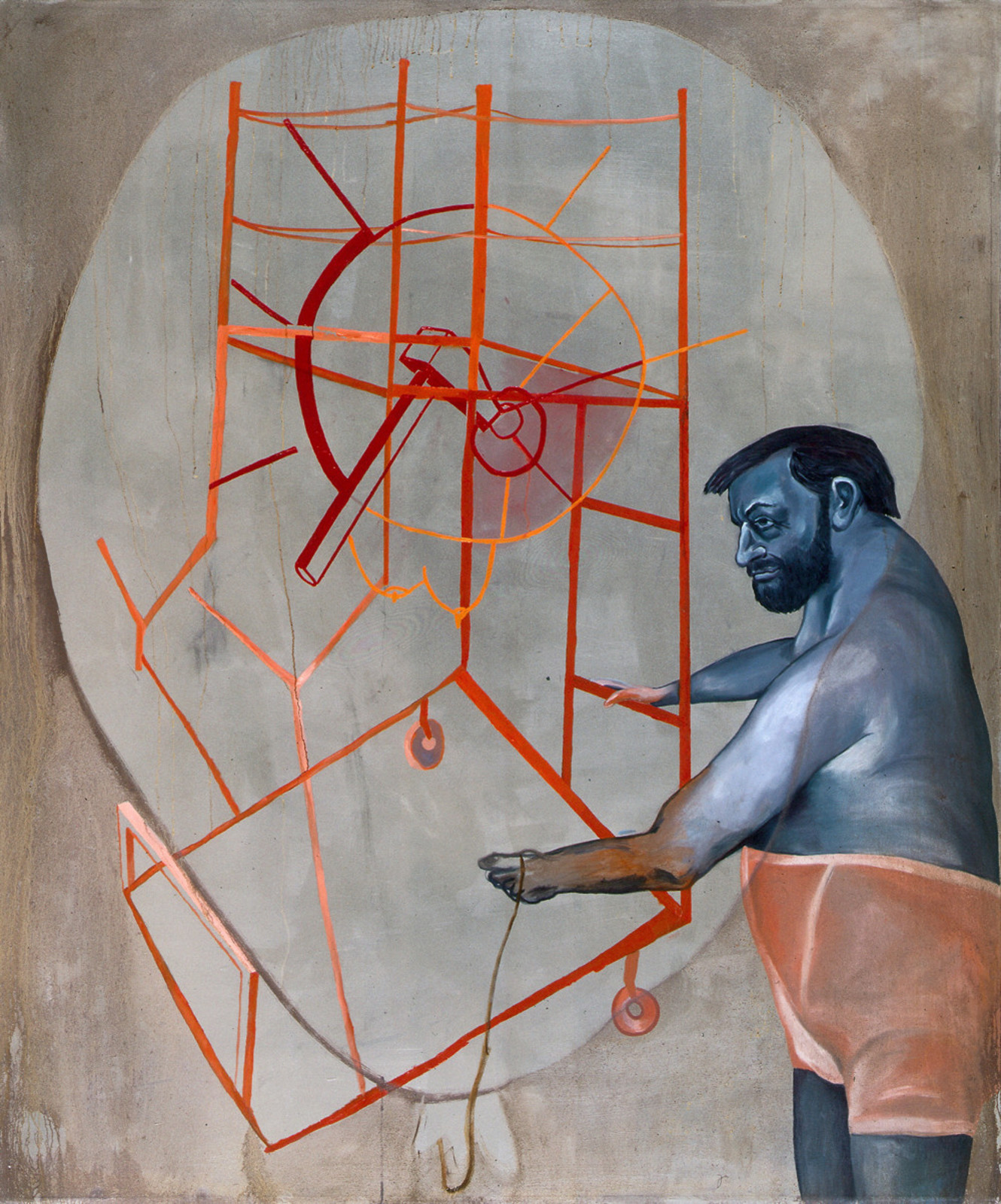 Мартин Киппенбергер.  Без названия, 1988.  Холст, масло. 94,5 x 78 см