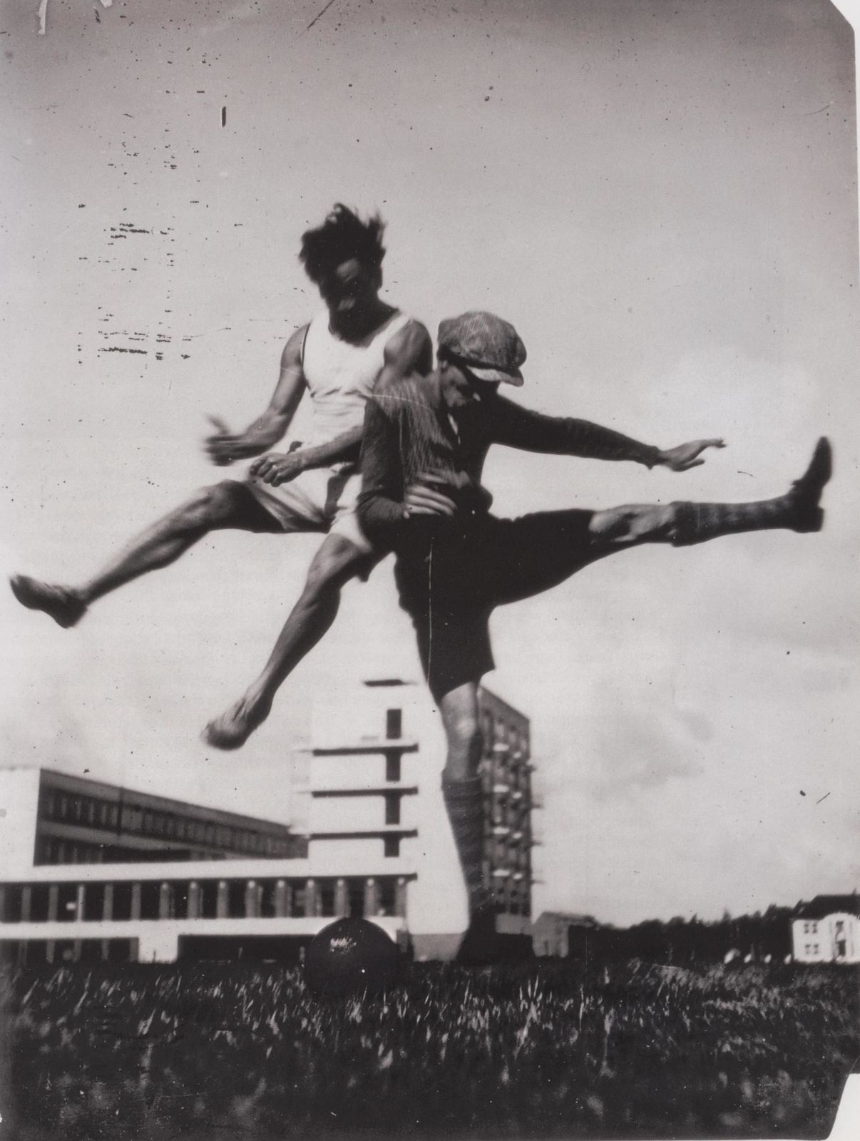 Sports at the Bauhaus. Photo by Theodore Lux Feininger. 1927&copy; Bauhaus-Archiv