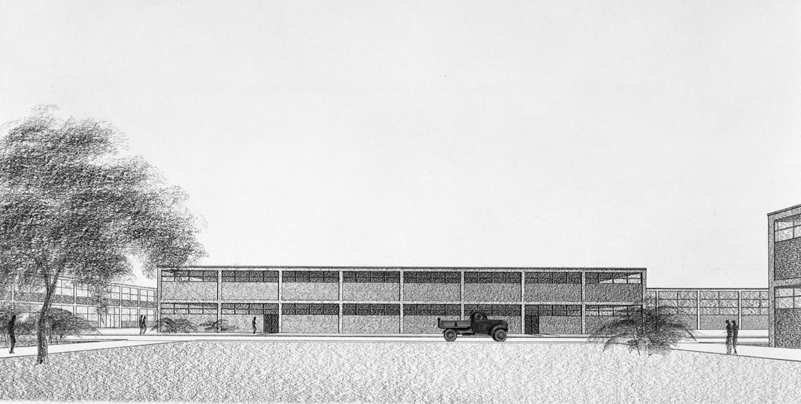 Ludwig Mies van der Rohe. Project for a campus at Illinois Institute of Technology. 1950s. &copy; IIT Archives