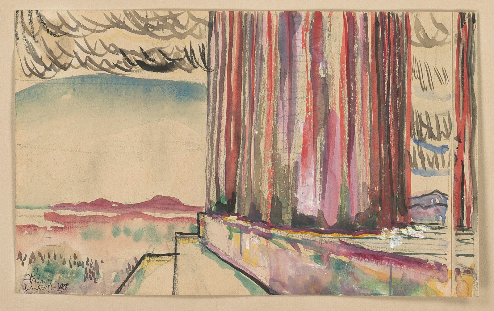 Шарль-Эдуар Жаннере-Гри. Вид Афинского Акрополя. 1911&copy; Foundation Le Corbusier