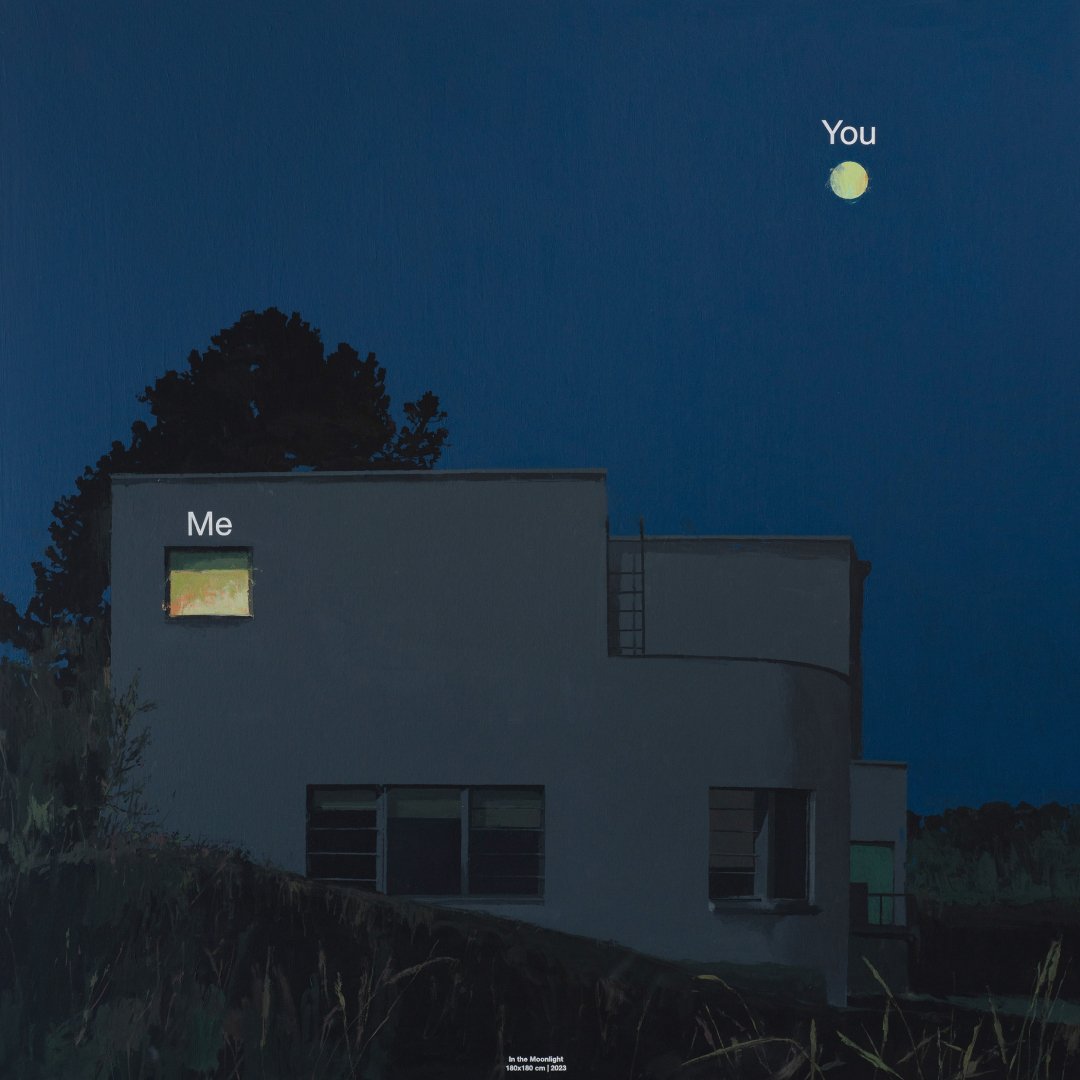 Misha Nikatin, You and&nbsp;Me. In&nbsp;the Moonlight, 2023, acrylic on&nbsp;canvas. Courtesy of&nbsp;the artist