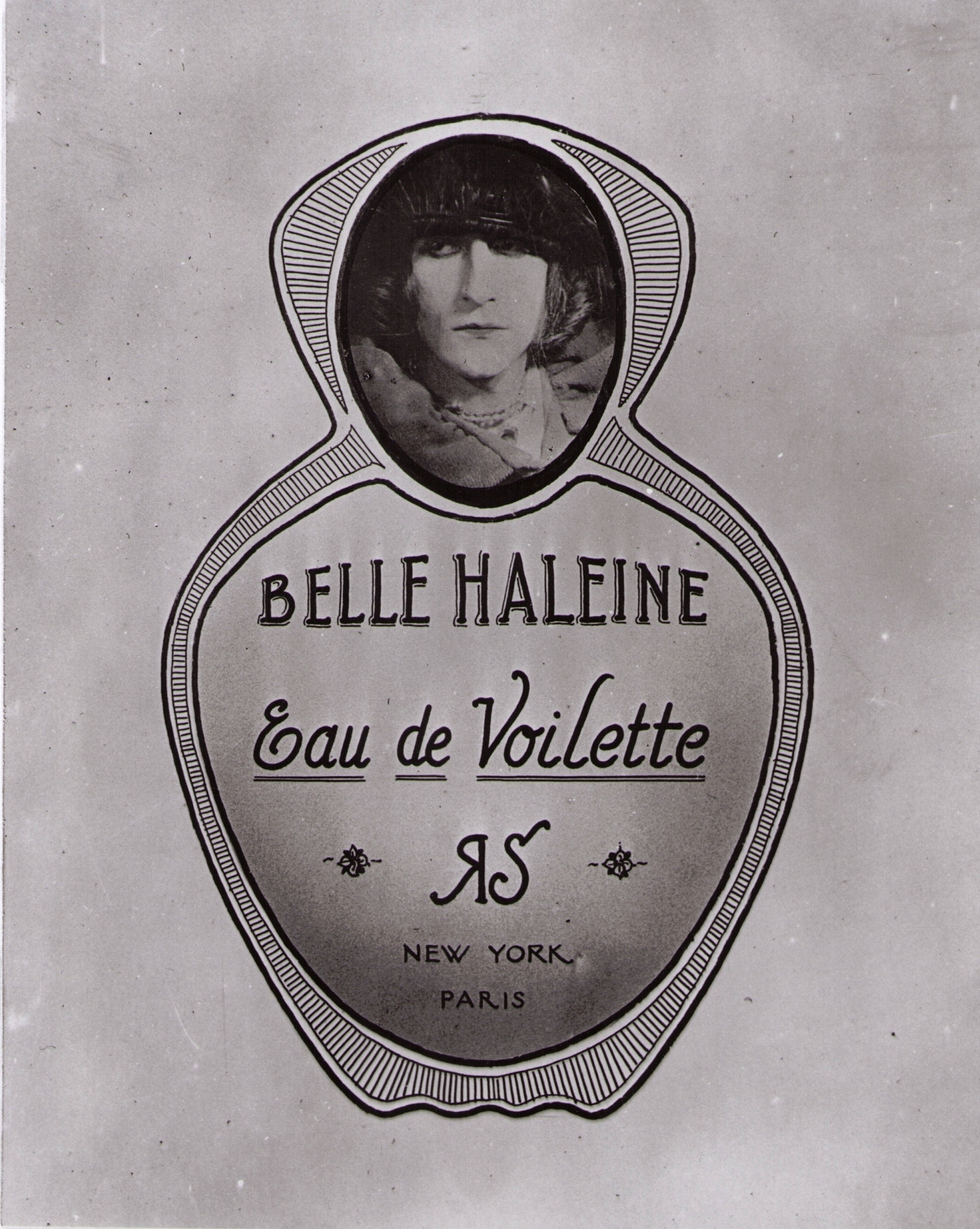 Марсель Дюшан. Прекрасное дыхание. Флакон духов. 1921. Фотоколлаж. Собрание Карла Фредерика Ройтерсвальда, Стокгольм