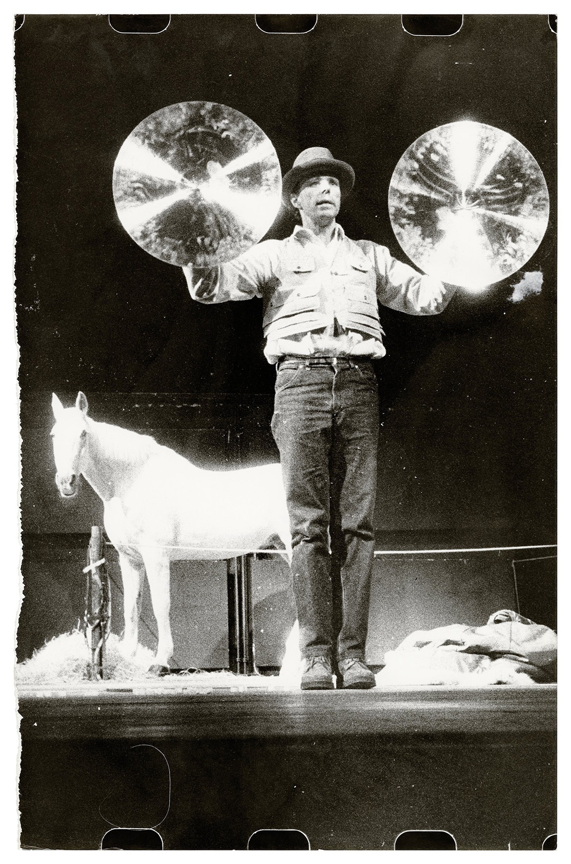 Joseph Beuys in action "Iphigenie/Titus Andronicus". 1969. Printed 1997. Gelatin silver print. 31 x 20.2 cm. Mervyn Horton Bequest Fund 1997