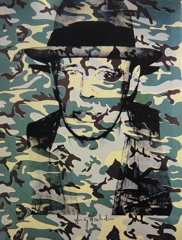Andy Warhol. Joseph Beuys. 1982. Hand signed in black pen Print. 25 x 21 cm. Private collection