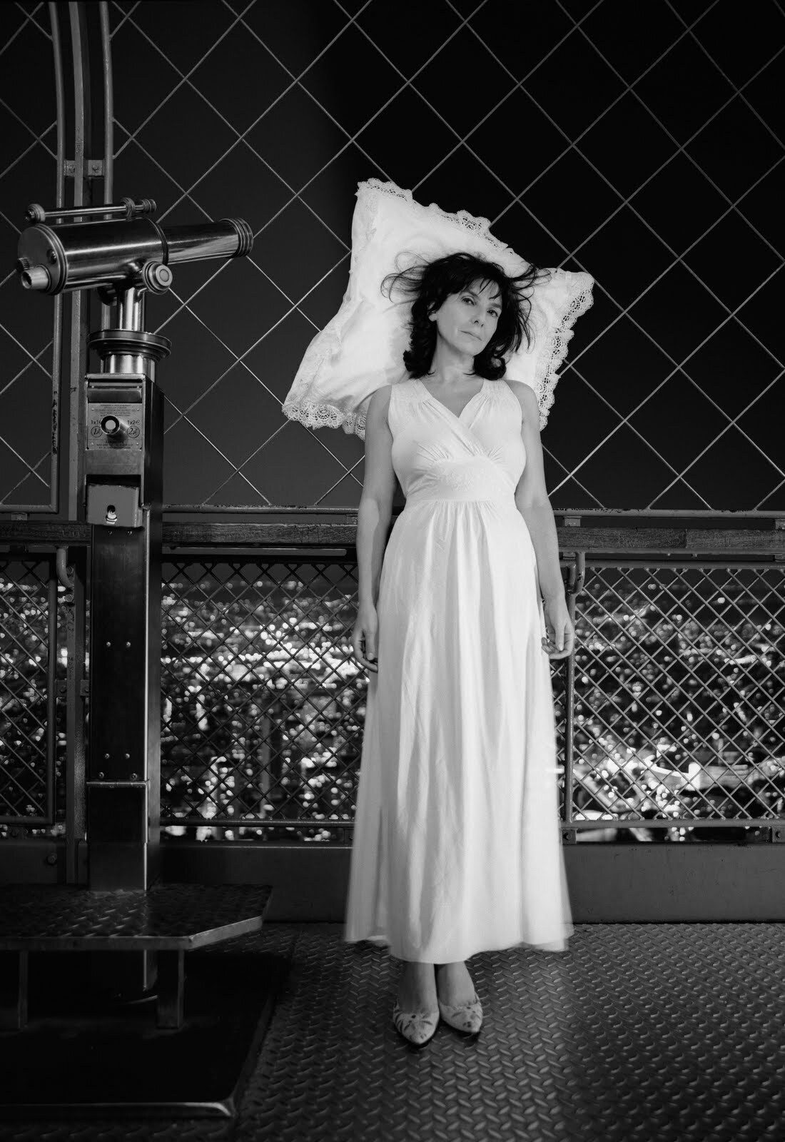 Sophie Calle. Room with a view. 2003. From the series "Les Autobiographies". Colour photography and text on aluminium, framed. Photograph: 170 x 100 cm (framed), text: 50 x 50 cm (framed)