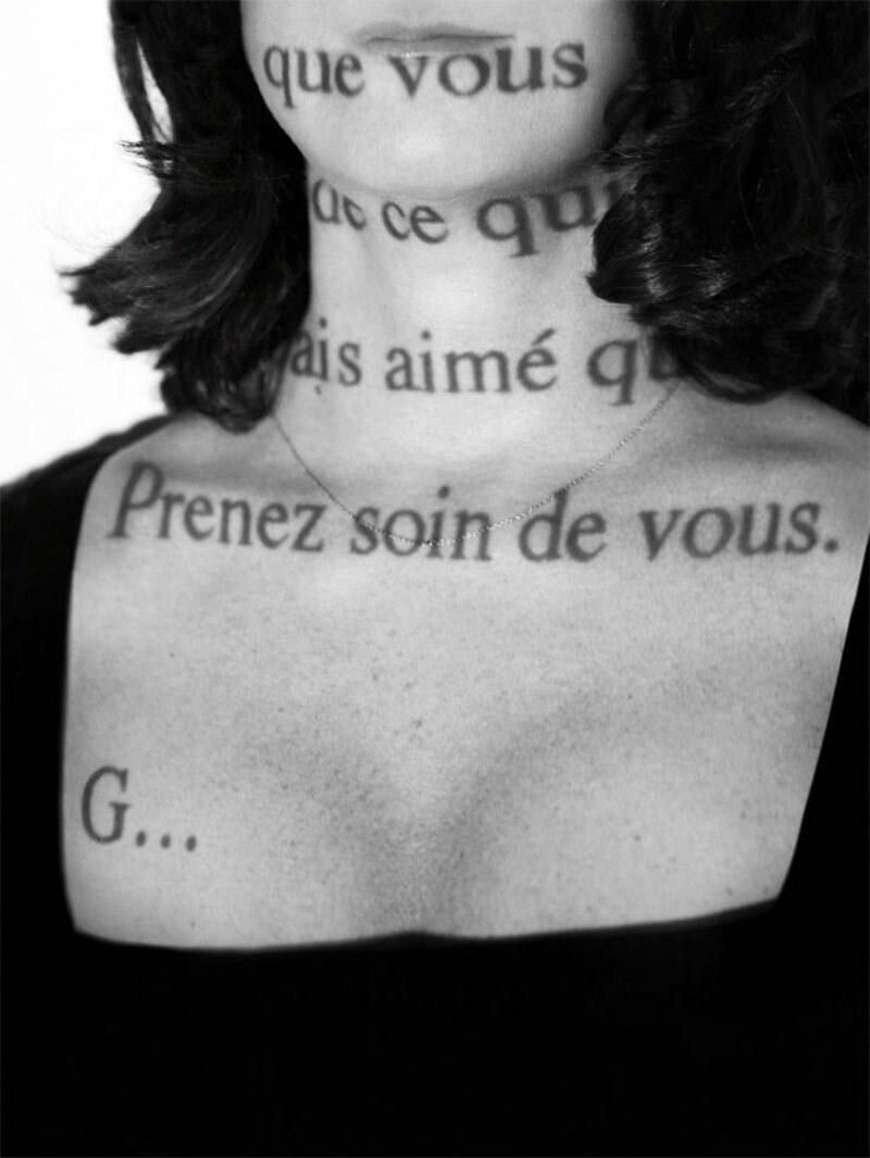 Sophie Calle. Untitled. From the series "Les Autobiographies". 2001. Photograph and text on aluminium. 170 х 100 cm