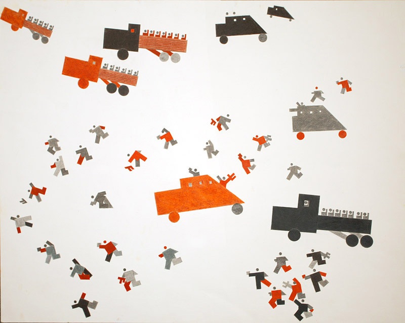 Михаил Чернышов  Оранжевая мотопехота. 2003  Из коллекции Музея ART4.RU