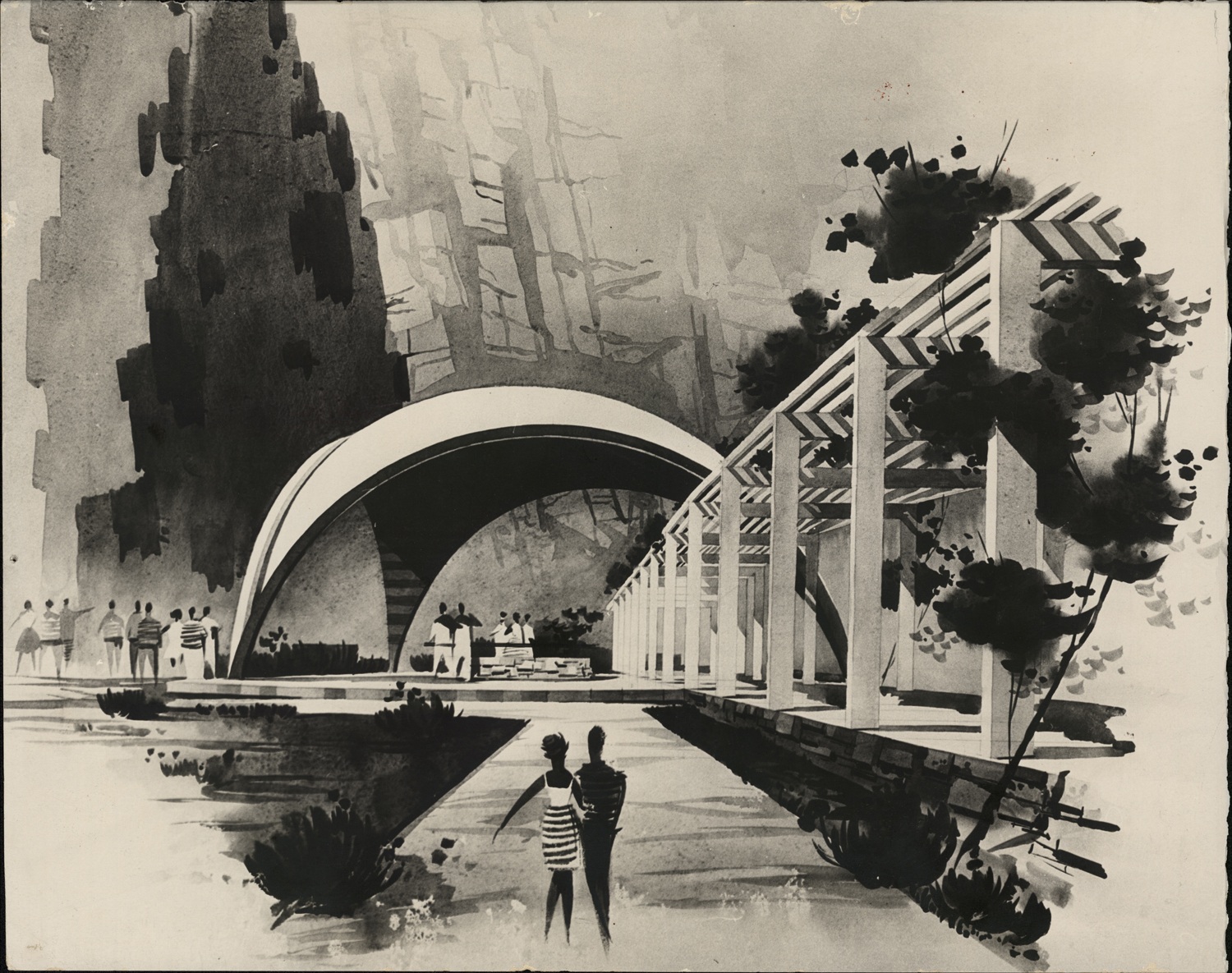 Водный павильон, Боржоми/Грузия, 1965. Архитектор: Г. Джабуа