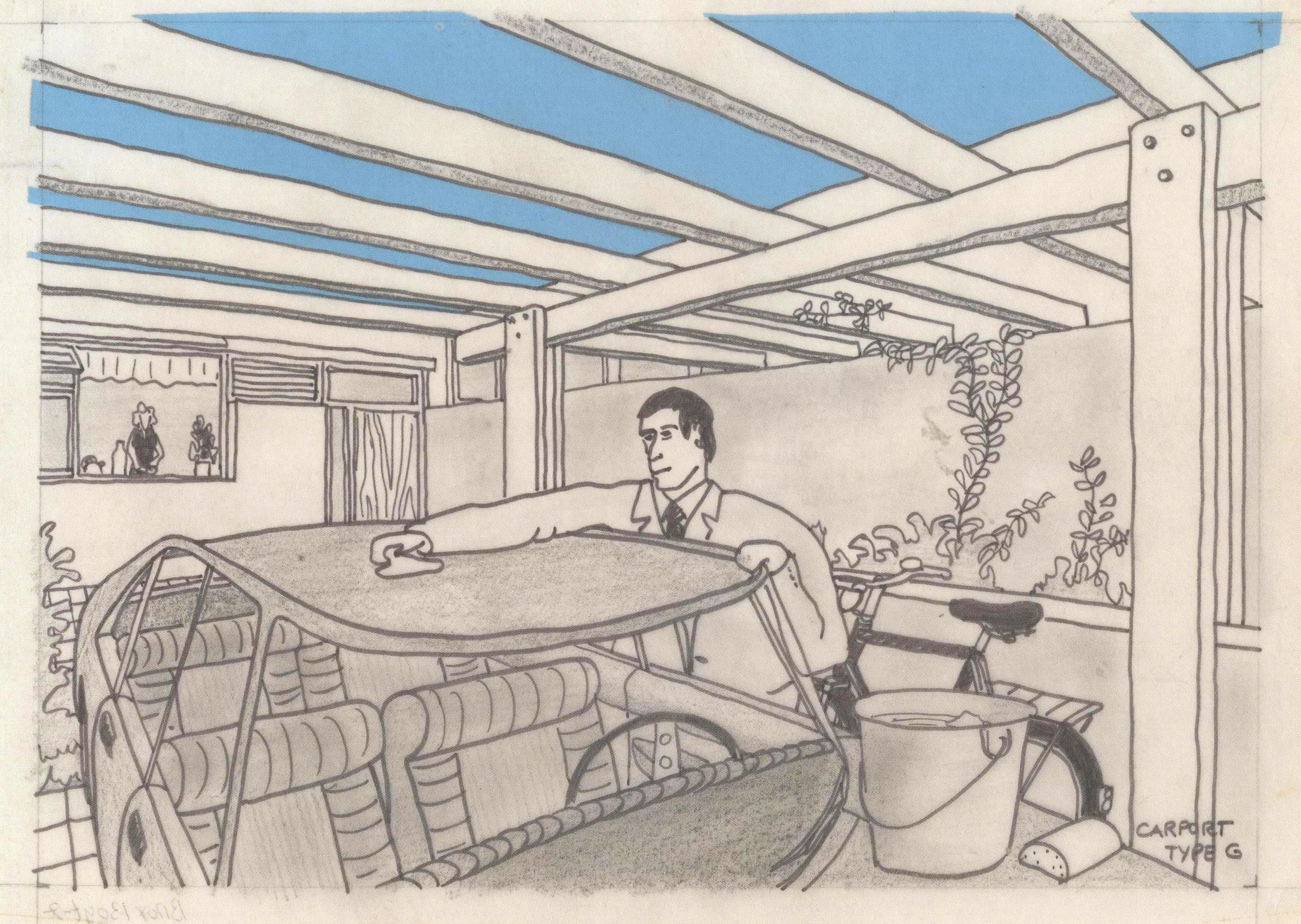 Jo van den Broek, Jakob Bakema. Court of an apartment in the At Hool district. 1961-1972