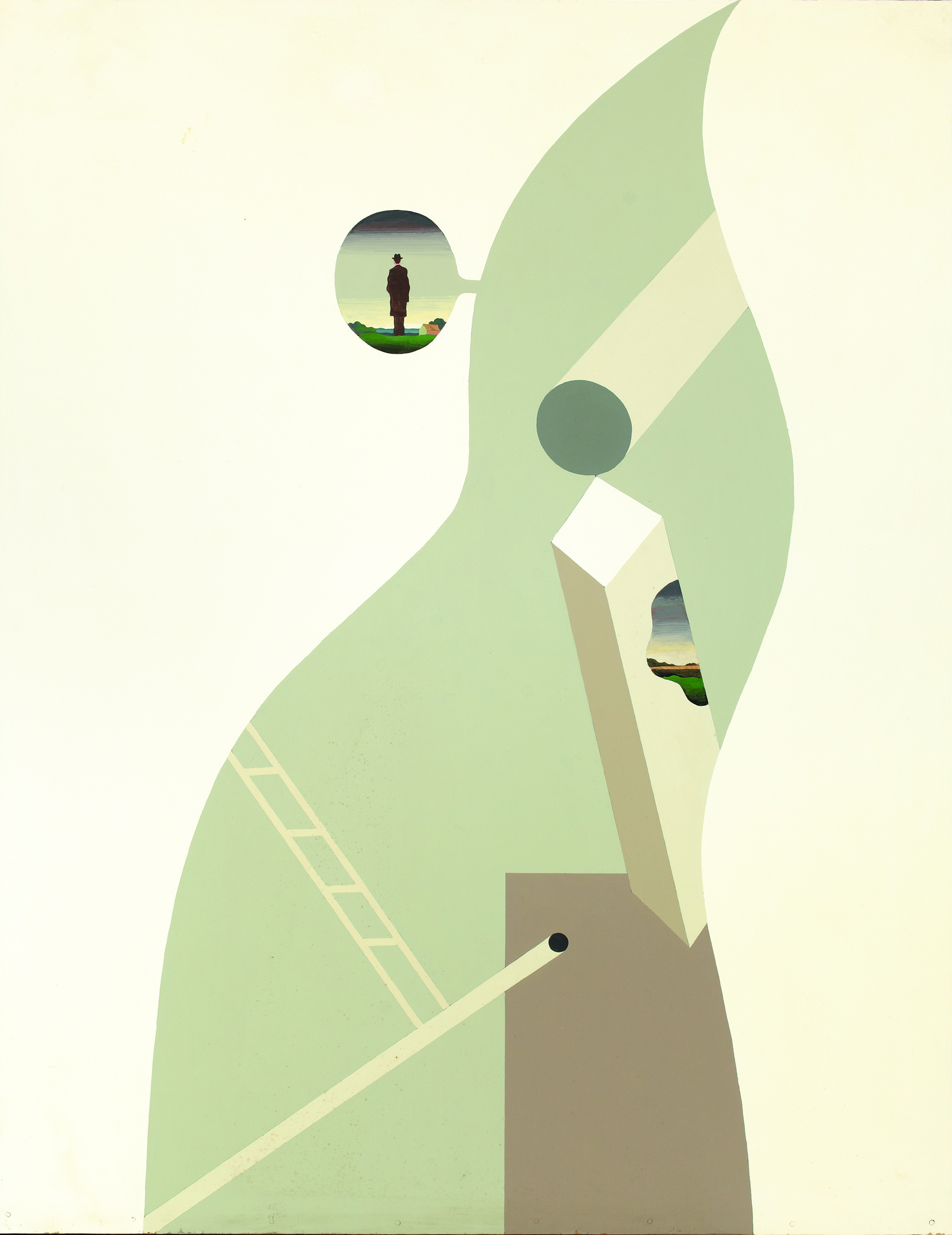 Виктор ПивоваровМетафизическая композиция. 1972Оргалит, нитроэмальПредоставлено художником