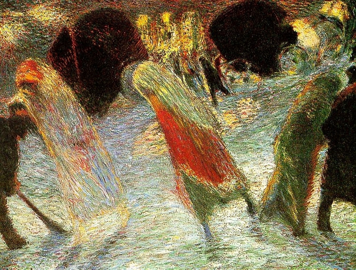 Карло Карра. Покидая театр. Около 1910. Холст, масло. 69 &times; 89 см. Коллекция современного итальянского искусства Эсторика, Лондон