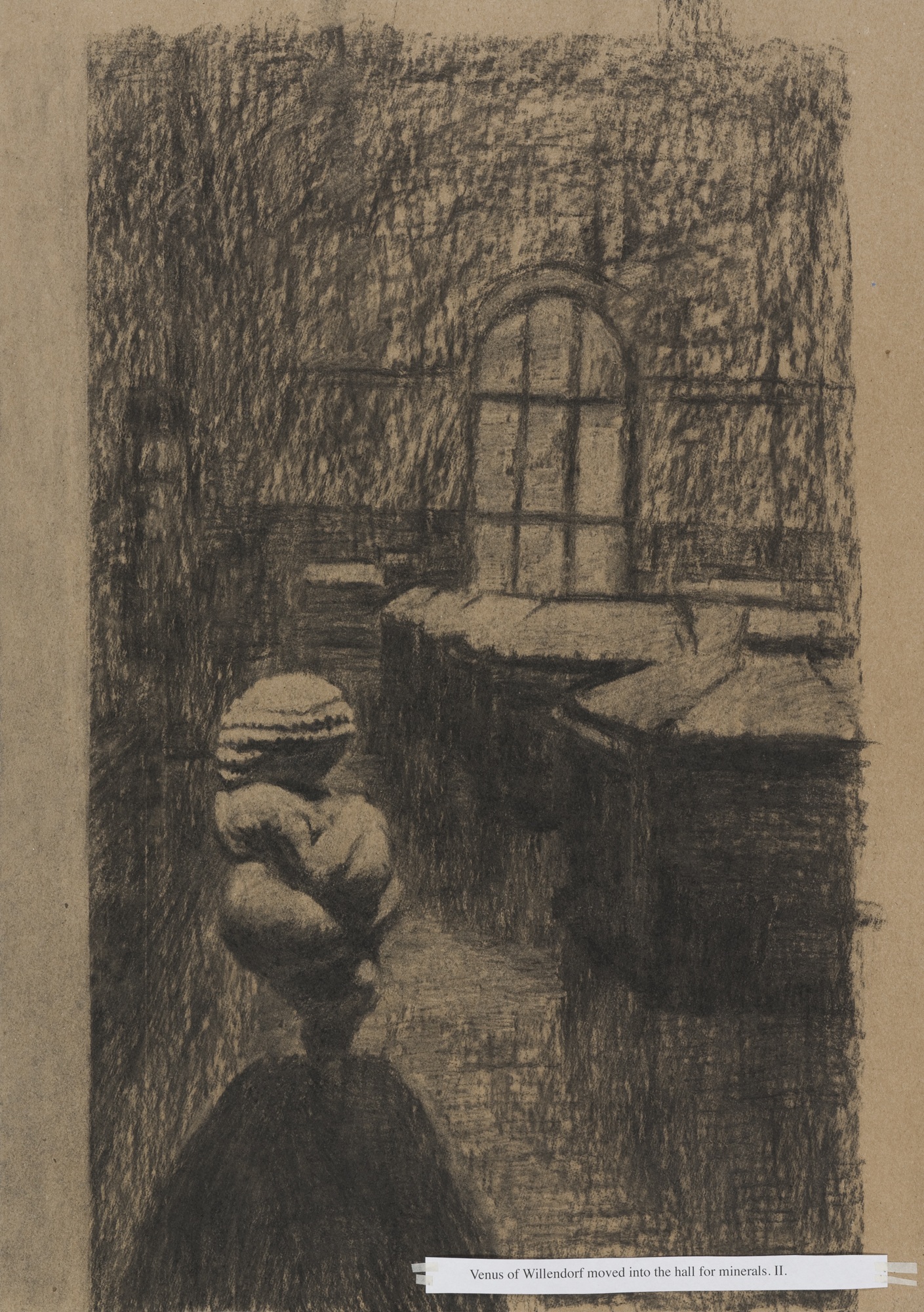 Olga Chernysheva. Untitled (Venus), 2015. Charcoal on paper. 59.5 x 42 cm.Courtesy Pace Gallery