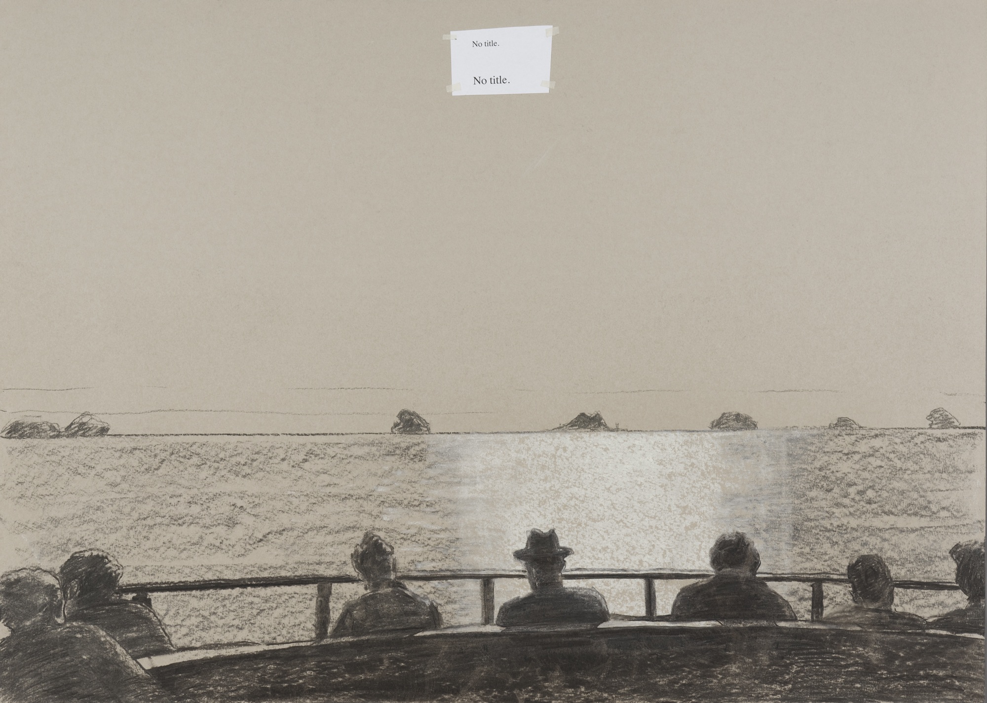 Olga Chernysheva. Untitled (Evening), 2015. Charcoal on paper. 60 x 84 cm.Courtesy Pace Gallery