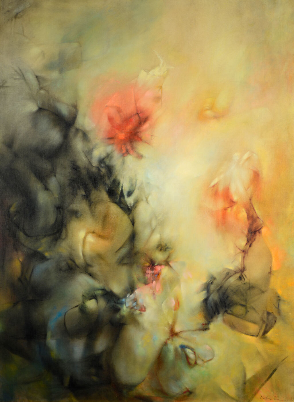 Доротея Таннинг. Кораблекрушение в розовом. 1958. Холст, масло