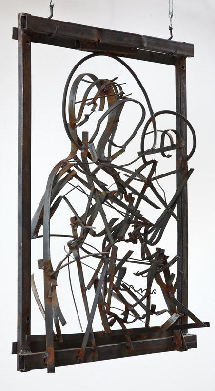 Дмитрий Гутов. E’IK’ΩN. Тихвинская Богоматерь. 2012. Металл, сварка. Коллекция ABLV Bank, Рига, Латвия