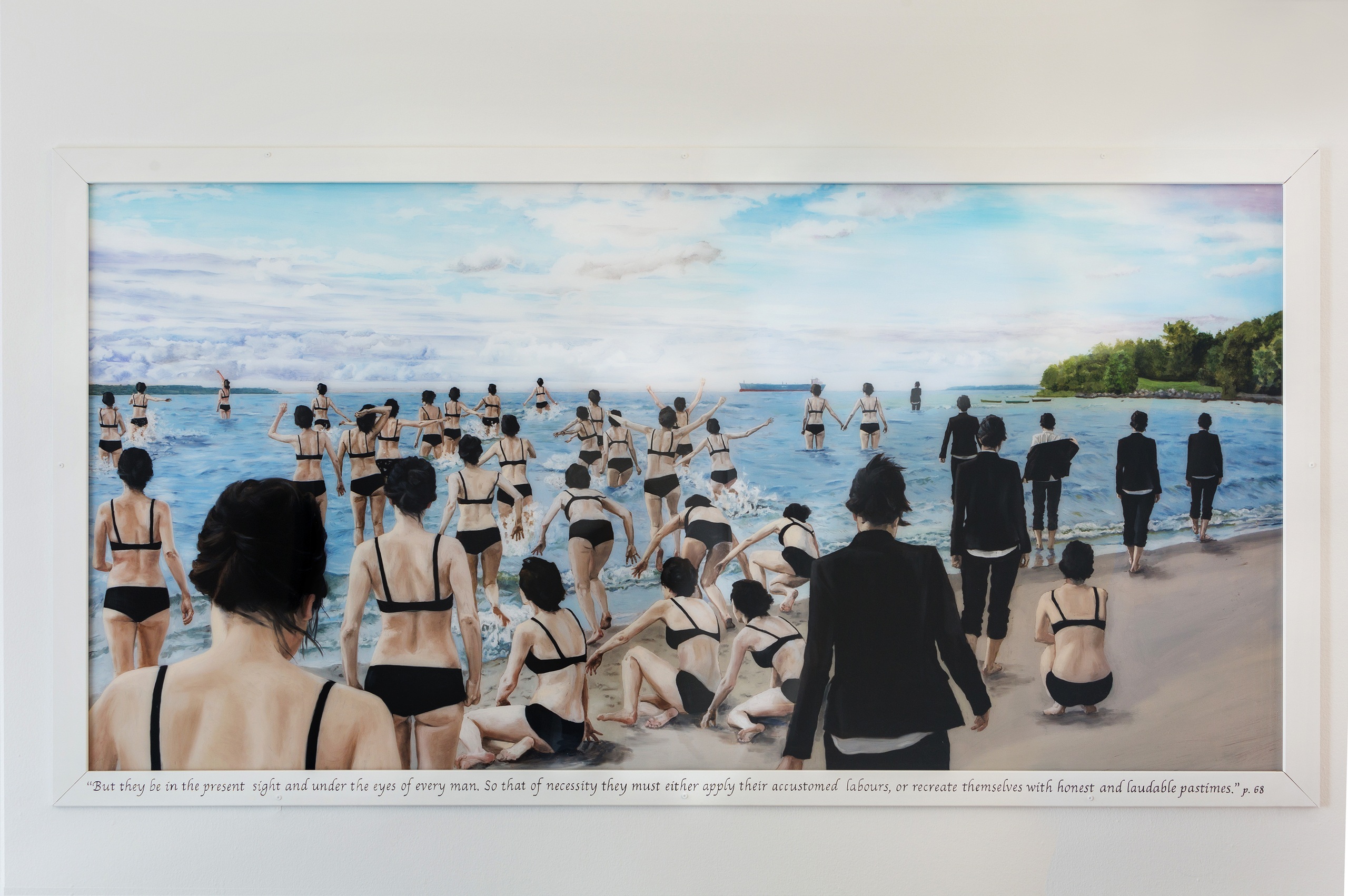 Анна ШкоденкоИдеалистичное. 2008-2016. Оргстекло, масло. 100 &times; 200 см. (3 работы).