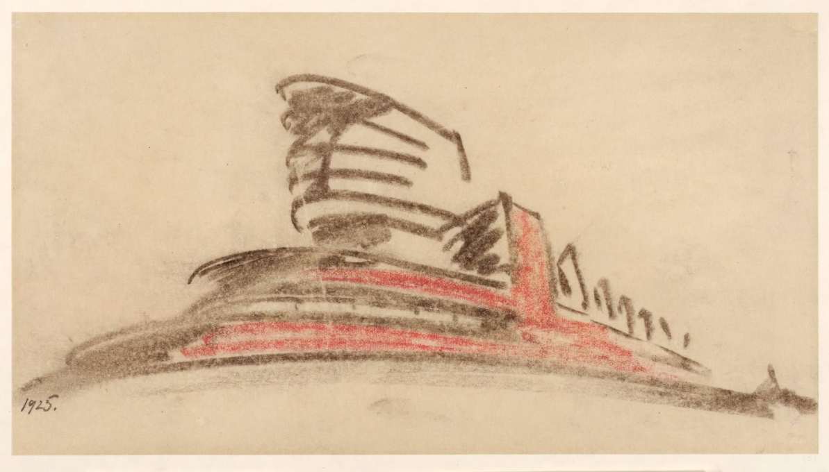 Sketch for “Krasnoe Znamya” (“Red Banner”) factory in Leningrad. 1925© Staatliche Museen zu Berlin, Kunstbibliothek / Dietmar Katz