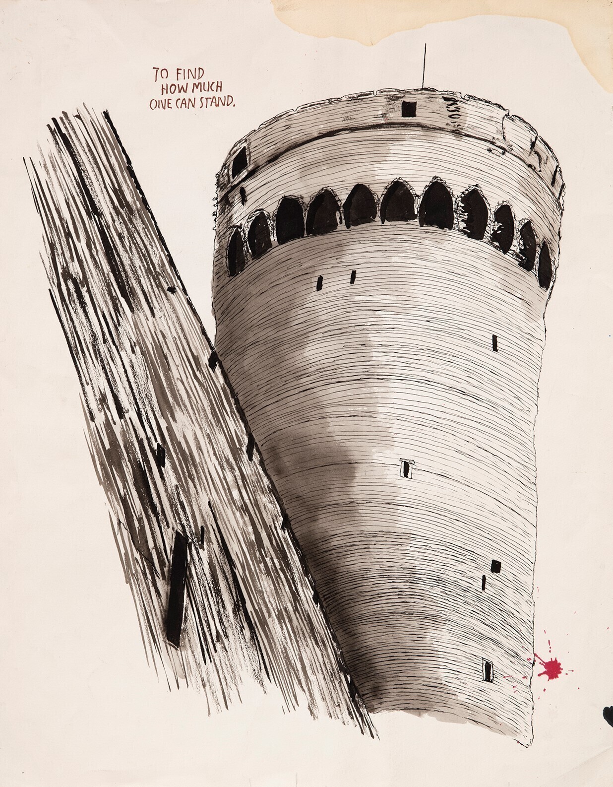 Raymond PettibonNo Title (To find how&hellip;), 200075.6 &times; 57.8 cmPen and ink on paperCourtesy David Zwirner, New York