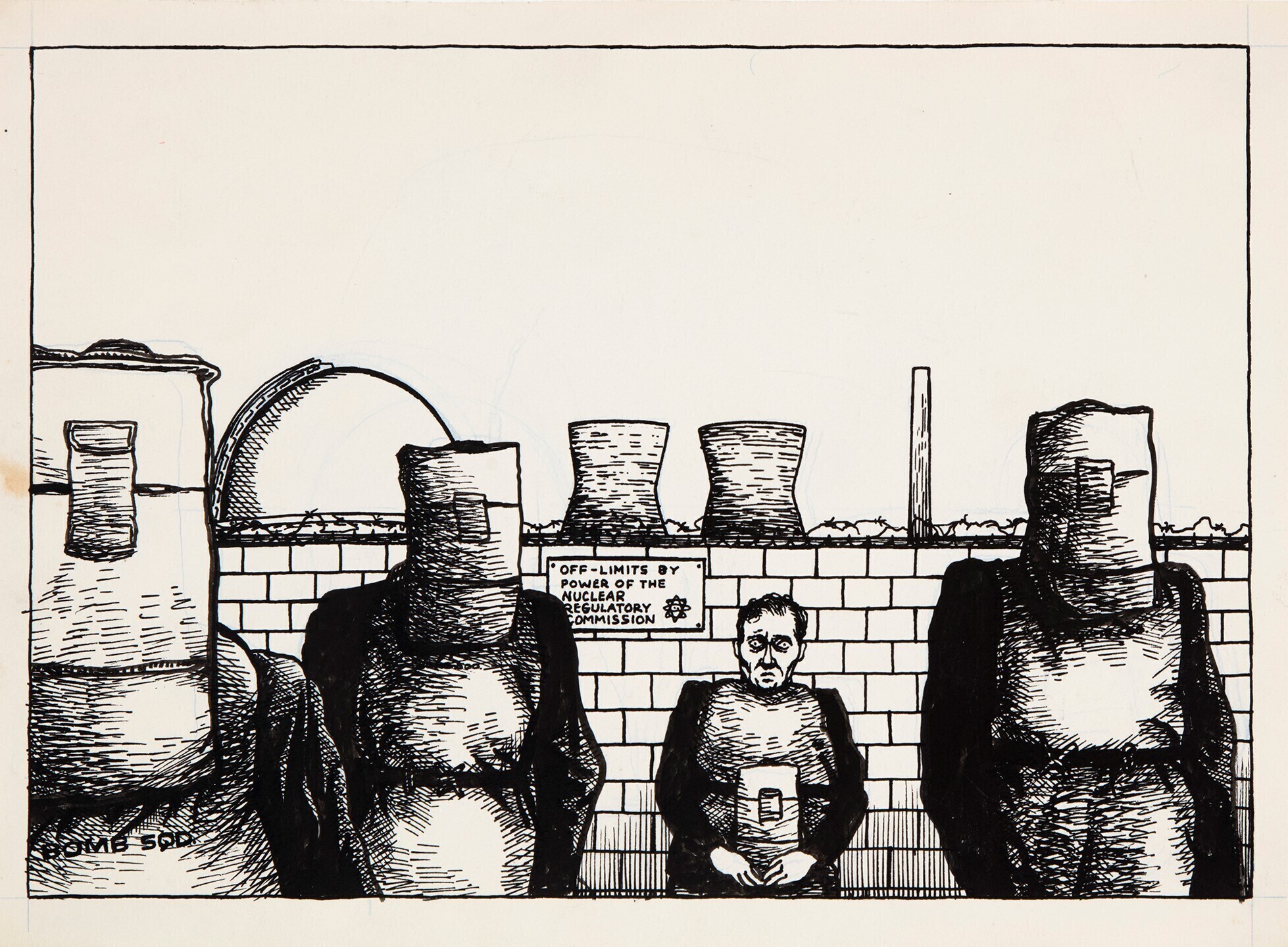 Raymond PettibonNo Title (Off - limits by&hellip;), 198325.4 &times; 34.6 cmPen and ink on paperCourtesy David Zwirner, New York