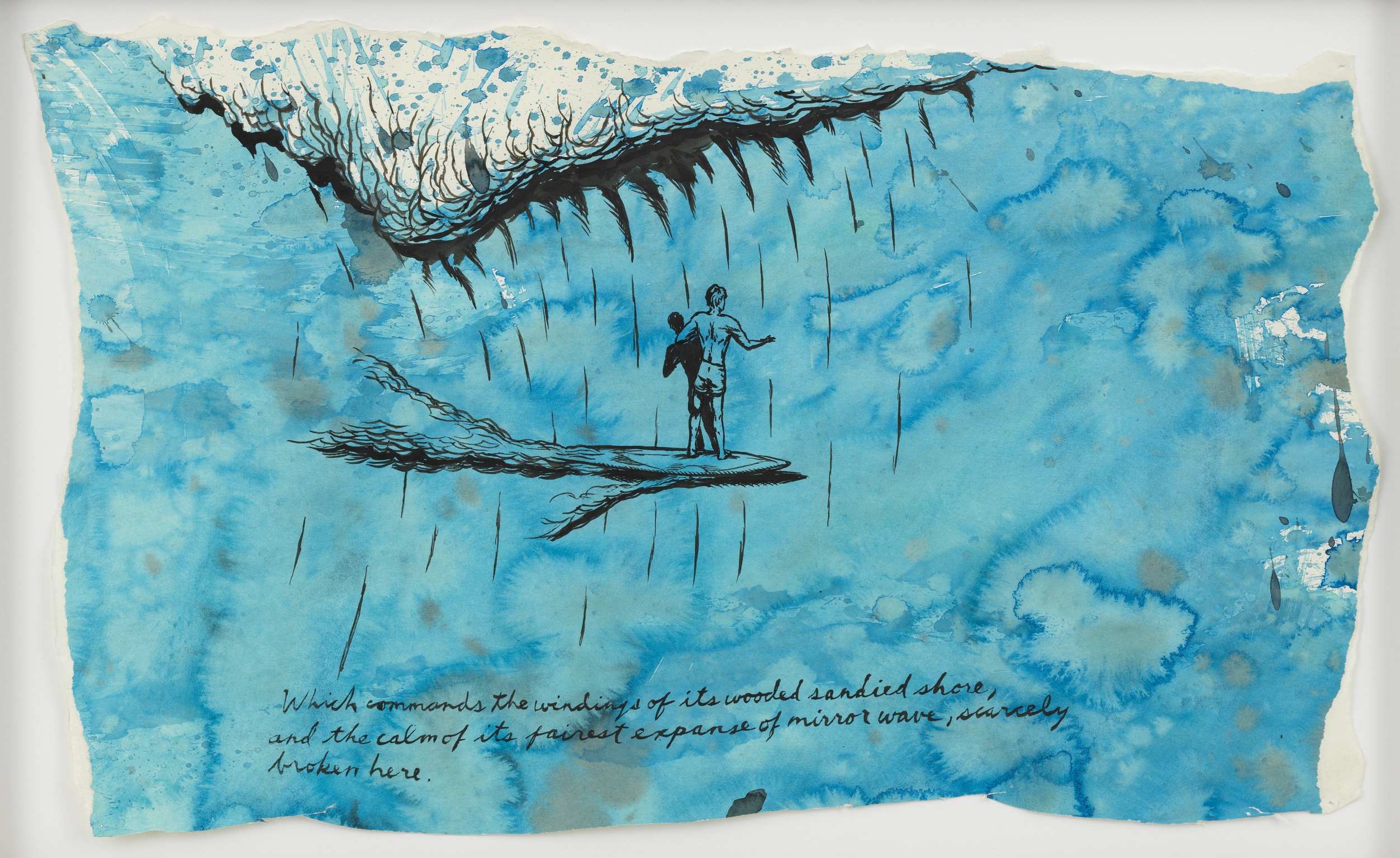 Raymond PettibonNo title (Which commands the...), 19955.6 &times; 55.9 cmPen and ink on paperCourtesy David Zwirner, New York