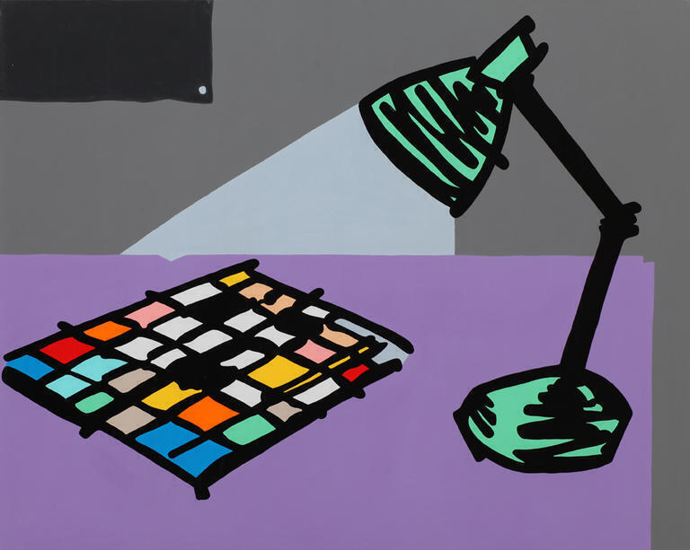 Борис Матросов. Ночная таблица. 2013. Холст, акрил, 80 &times; 100 см