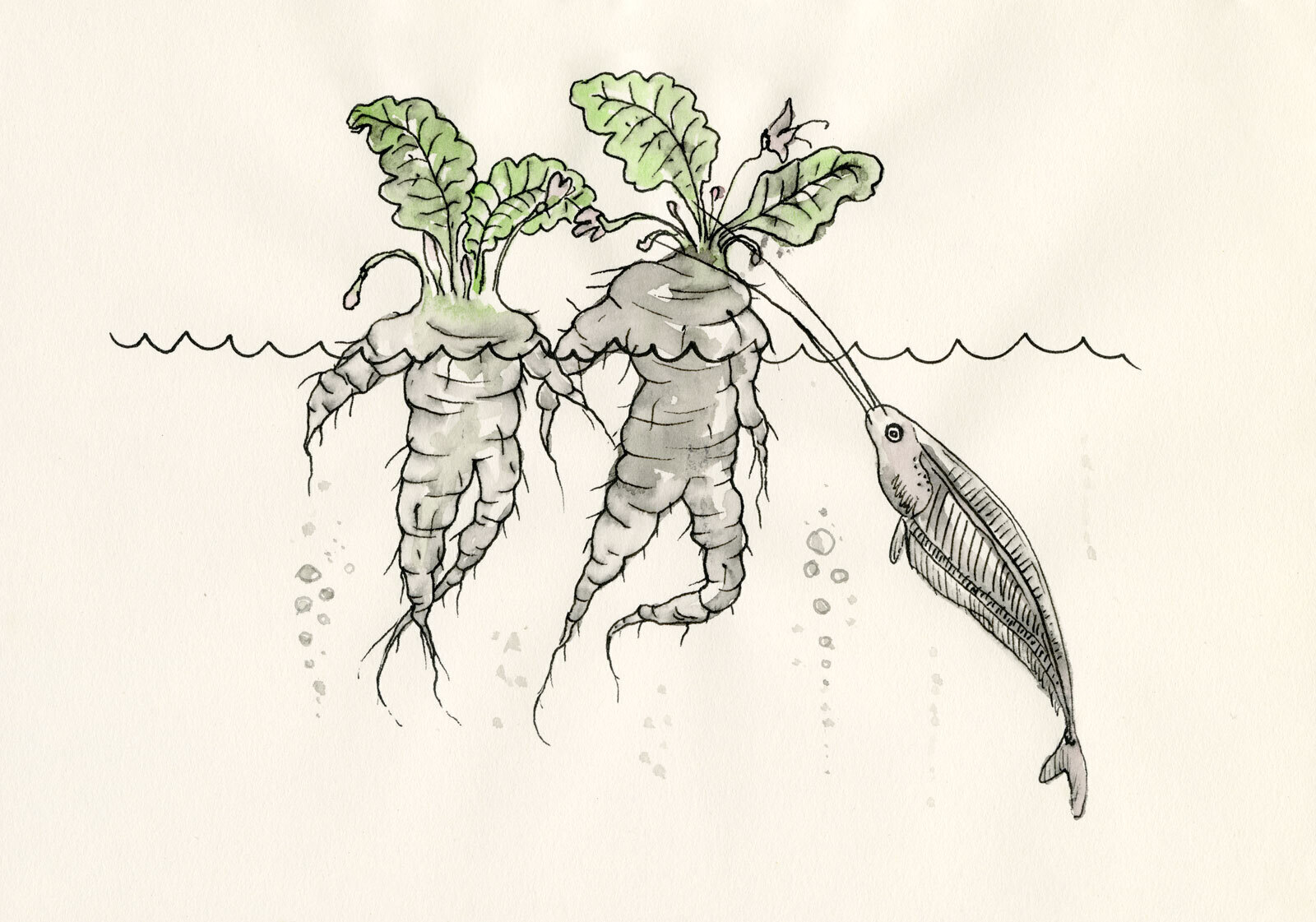 Anastasia Potemkina,&nbsp;Man Drag, 2017Watercolour and ink on paper, 21 &times; 15 cmCourtesy Anastasia Potemkina