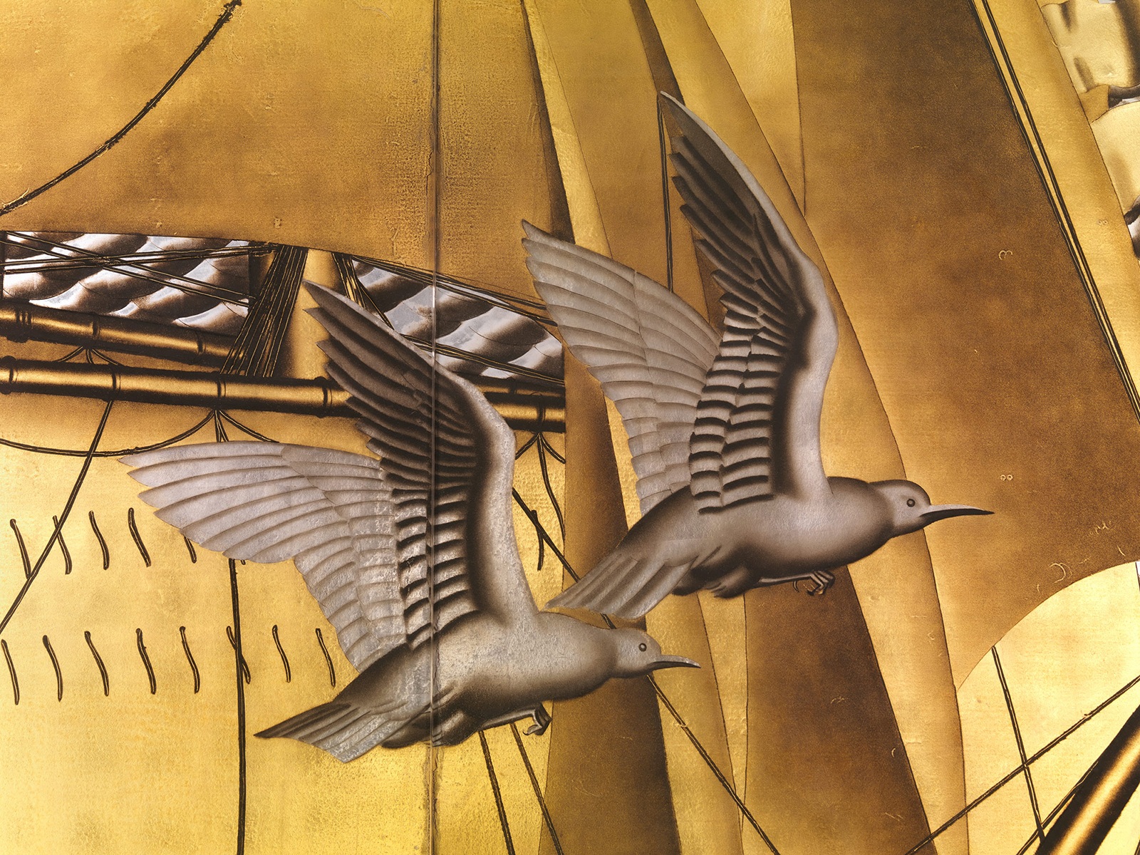  Жан Дюпа. Фрагмент фрески «История навигации», 1936. Музей Метрополитен