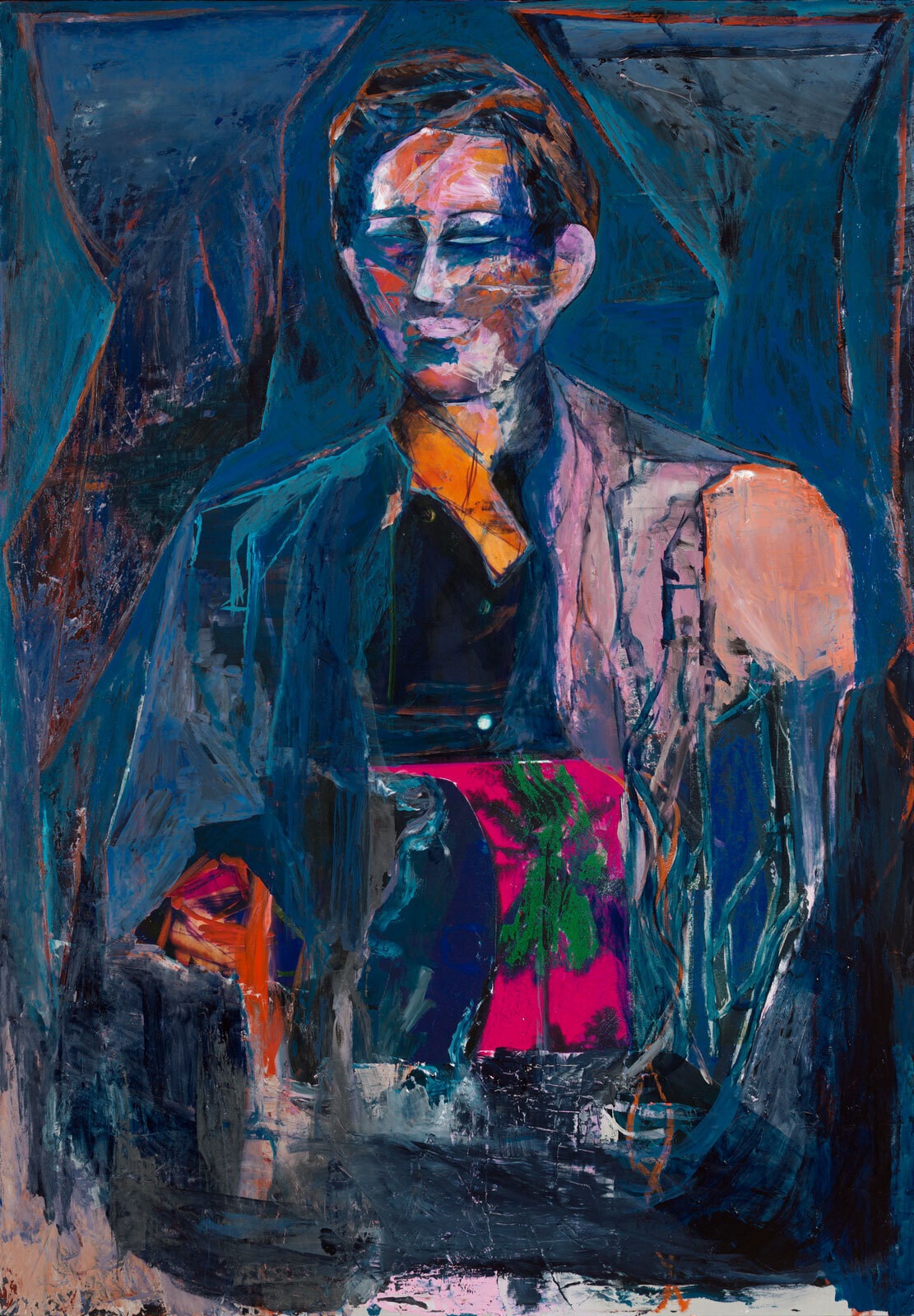 Андро ВекуаПортрет / Горящая пальма. 2016Алюминий, масло, масляный карандаш, фломастер, чернила для шелкографии, лакПредоставлено художником и галереей Gladstone, Нью-Йорк и Брюссель&copy; Andro Wekua