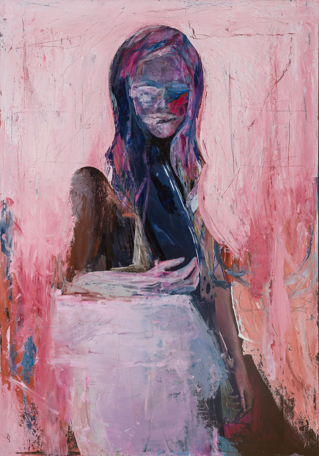 Андро ВекуаА. Портрет. Хром. 2016Алюминий, масло, масляный карандаш, чернила для шелкографии, лакПредоставлено художником и галереей Gladstone, Нью-Йорк и Брюссель&copy; Andro Wekua