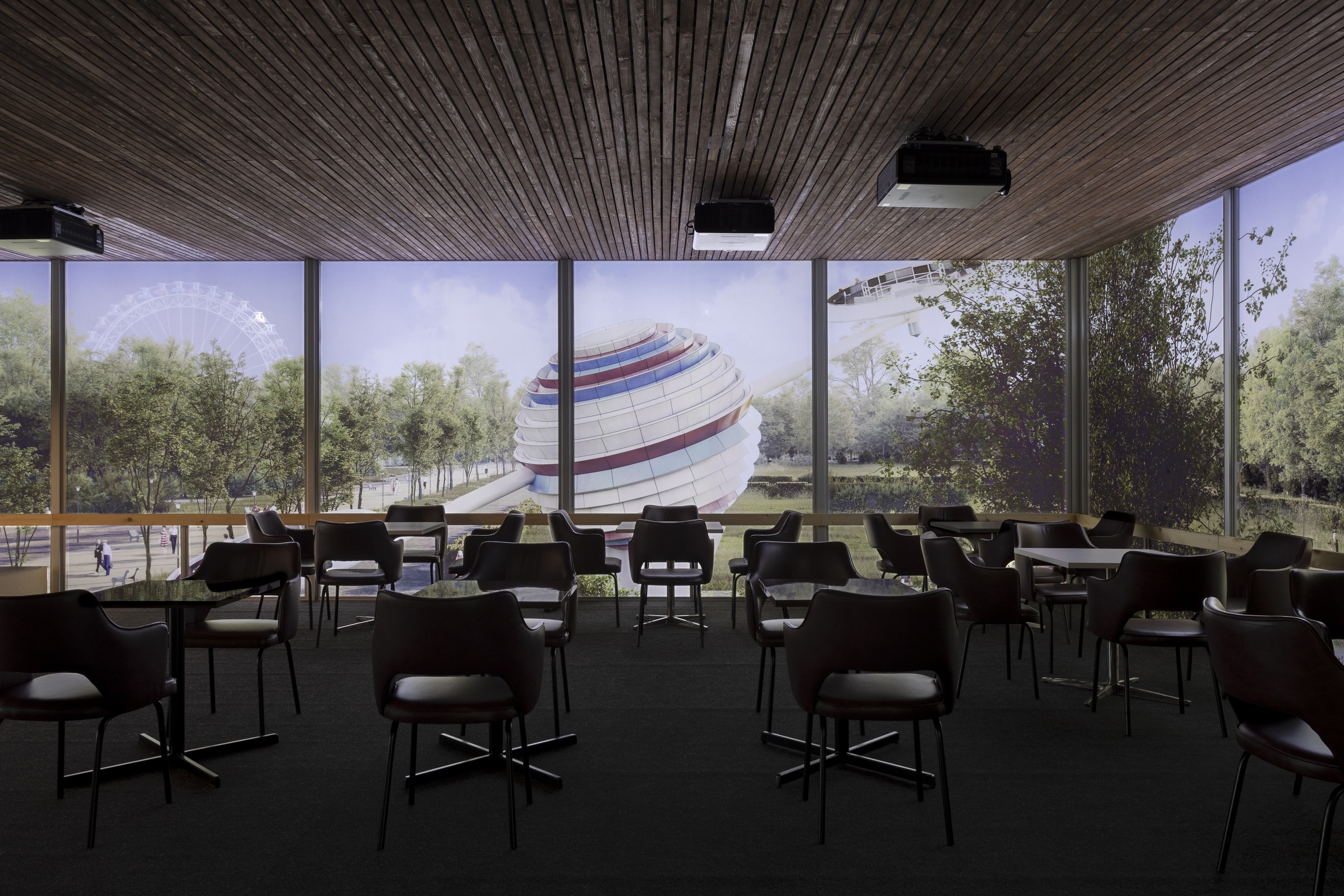 Проект «Как отдохнули? Кафе “Времена года” с 1968 года» в Музее современного искусства «Гараж». Москва, 2018Фото: Иван Ерофеев© Музей современного искусства «Гараж»