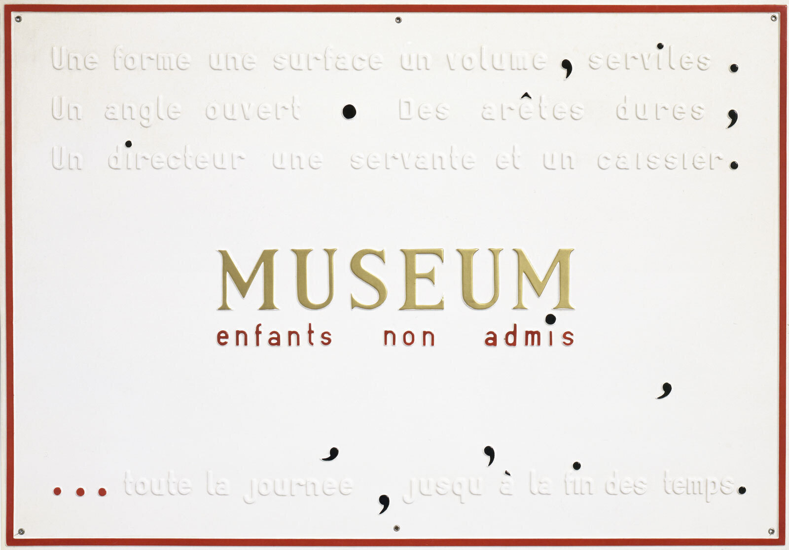 Museum. Детям вход воспрещен (белая версия). 196884 &times; 121,5 смФонд Марселя Бротарса