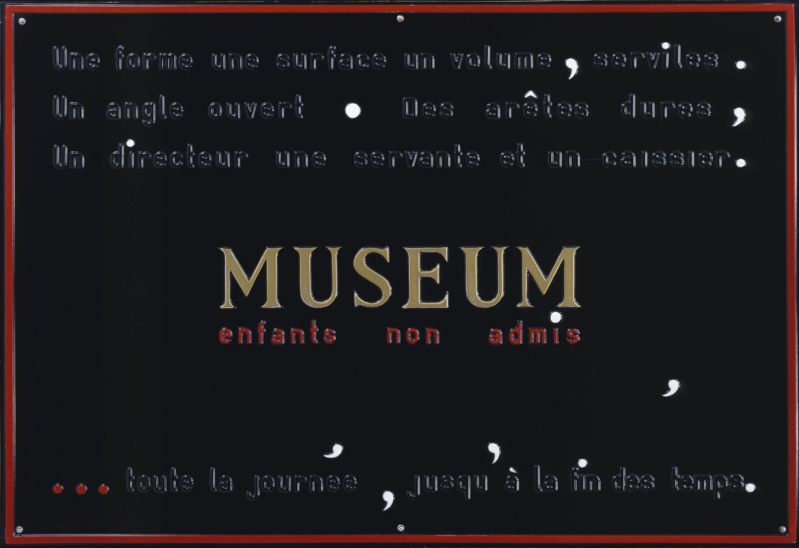 Museum. Детям вход воспрещен (черная версия). 196884 &times; 121,5 смФонд Марселя Бротарса