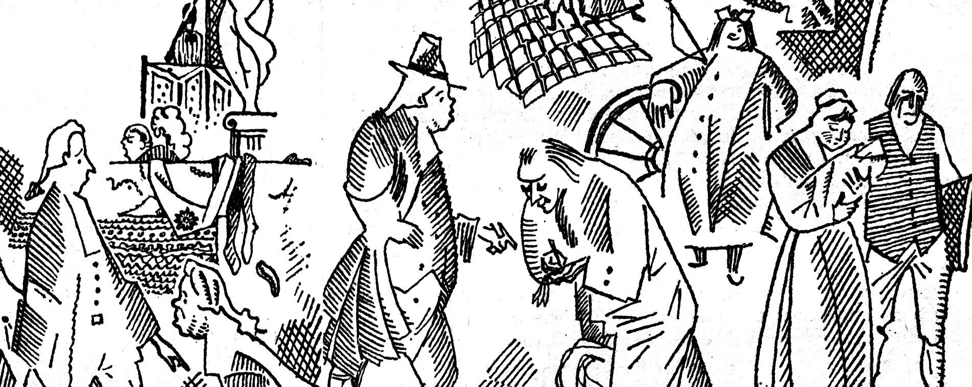 Иллюстрация к роману Джонатана Свифта &laquo;Путешествия Гулливера&raquo;. Художник И. Прагер. 1967