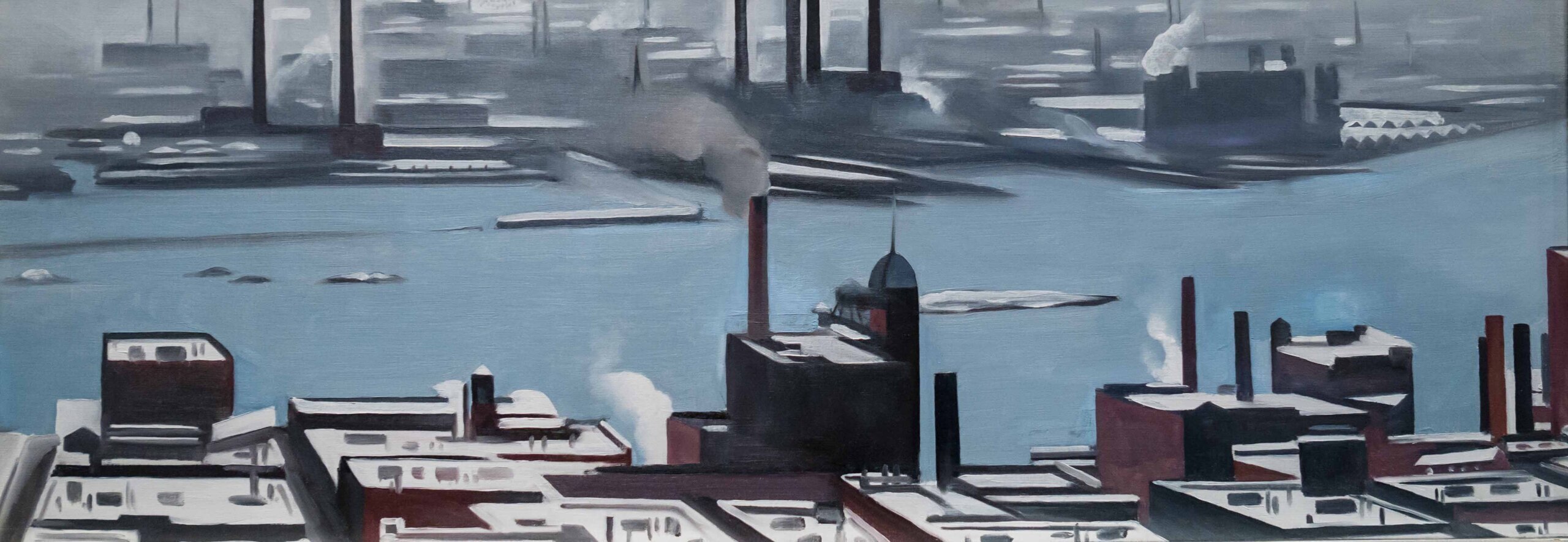 Джорджия О'Киф. Ист-Ривер из отеля Шелтон. 1928