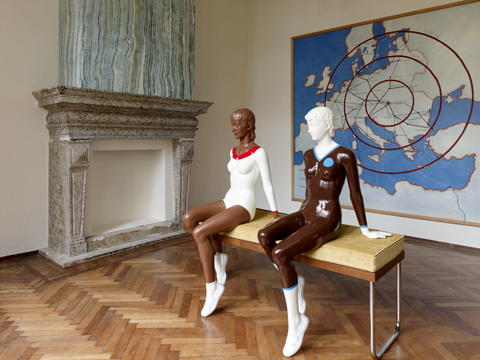 Installation view of Lucy McKenzie&rsquo;s La Kermesse H&eacute;ro&iuml;que at Palazzetto Tito, Istituzione Fondazione Bevilacqua La Masa, Venice, 2017 Photo: Kristien Daem