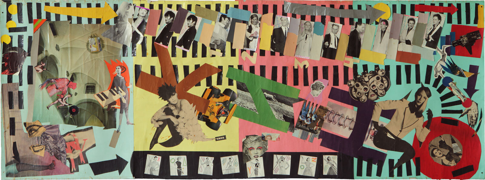 E-E (Evgenij Kozlov) KINO, 1985 Mixed media, collage with pictures from the photo session for the cover of Kino's LP Nachalnik Kamchatki (Boss of Kamchatka) Muzeum Sztuki, Ł&oacute;dź