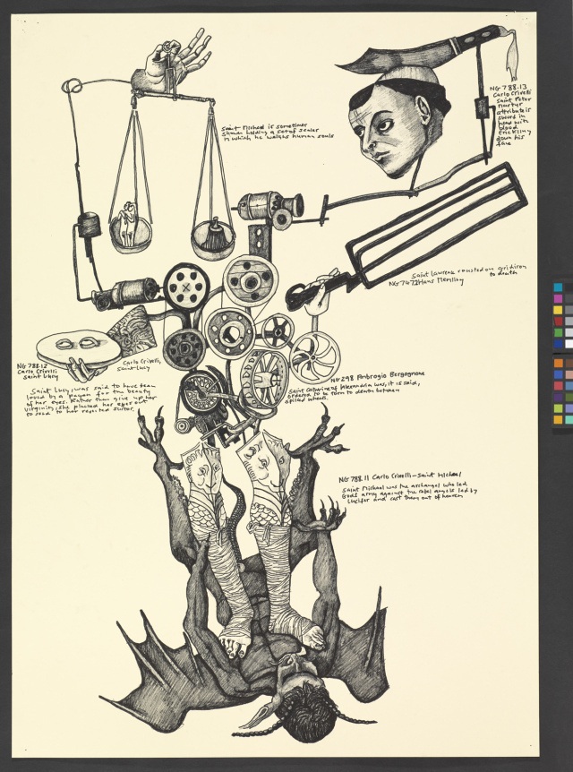 Майкл Лэнди. &laquo;Последние новости&raquo; (2015&ndash;2016) и &laquo;Святая Аполлония&raquo; (2013). &copy; Michael Landy. Предоставлено галереей Thomas Dane, Лондон