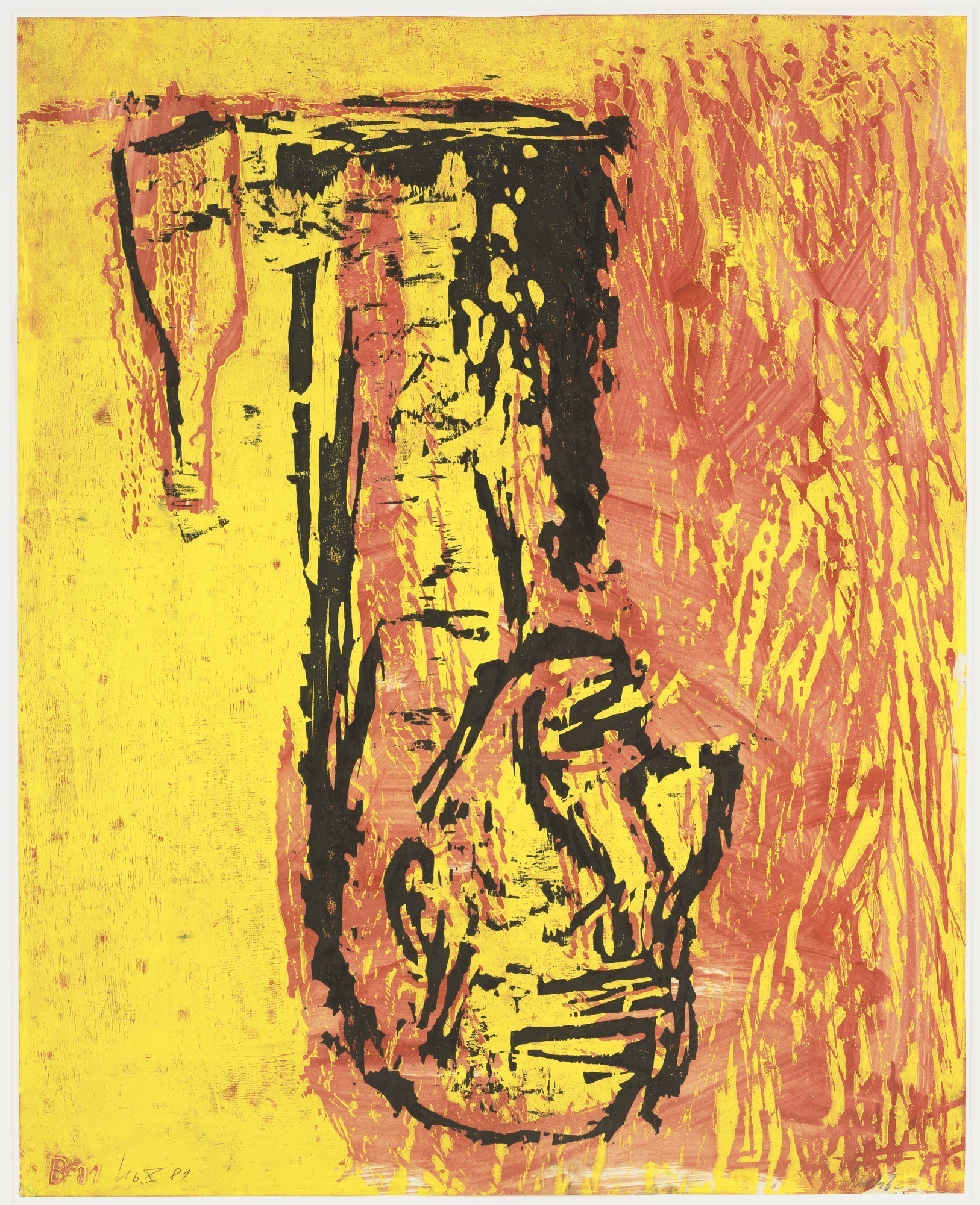Георг БазелицГолова и бутылка, (1981-82)© 2019 Georg Baselitz