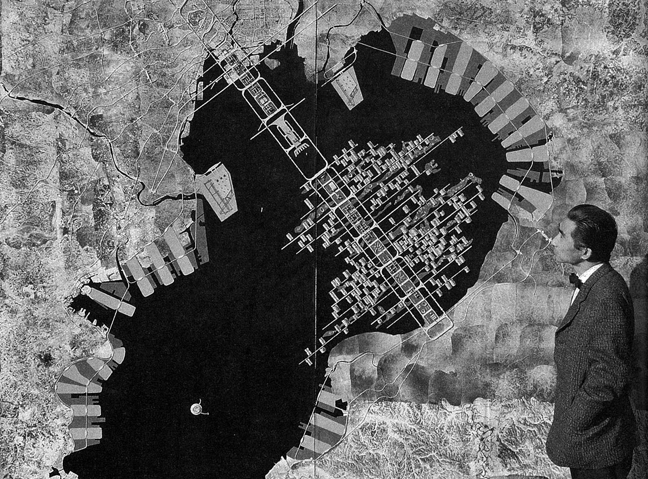 План реконструкции центральной части Токио. 1960Courtesy of Tange Associates