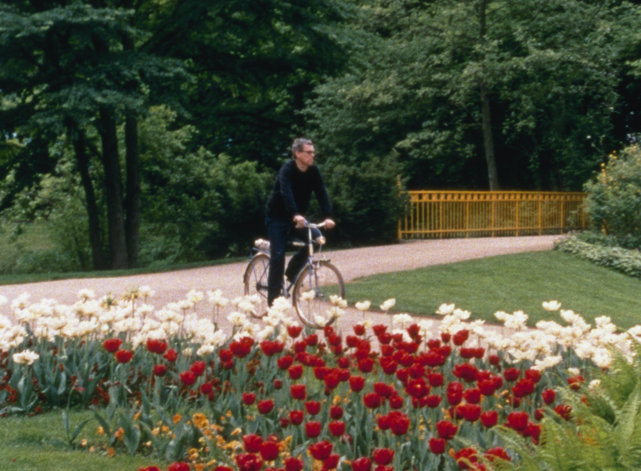 Родни Грэм. Фонокинетоскоп. 2001Фильм на 16-мм пленке (5 мин.), проигрыватель, виниловая пластинкаКоллекция Рингир, Швейцария