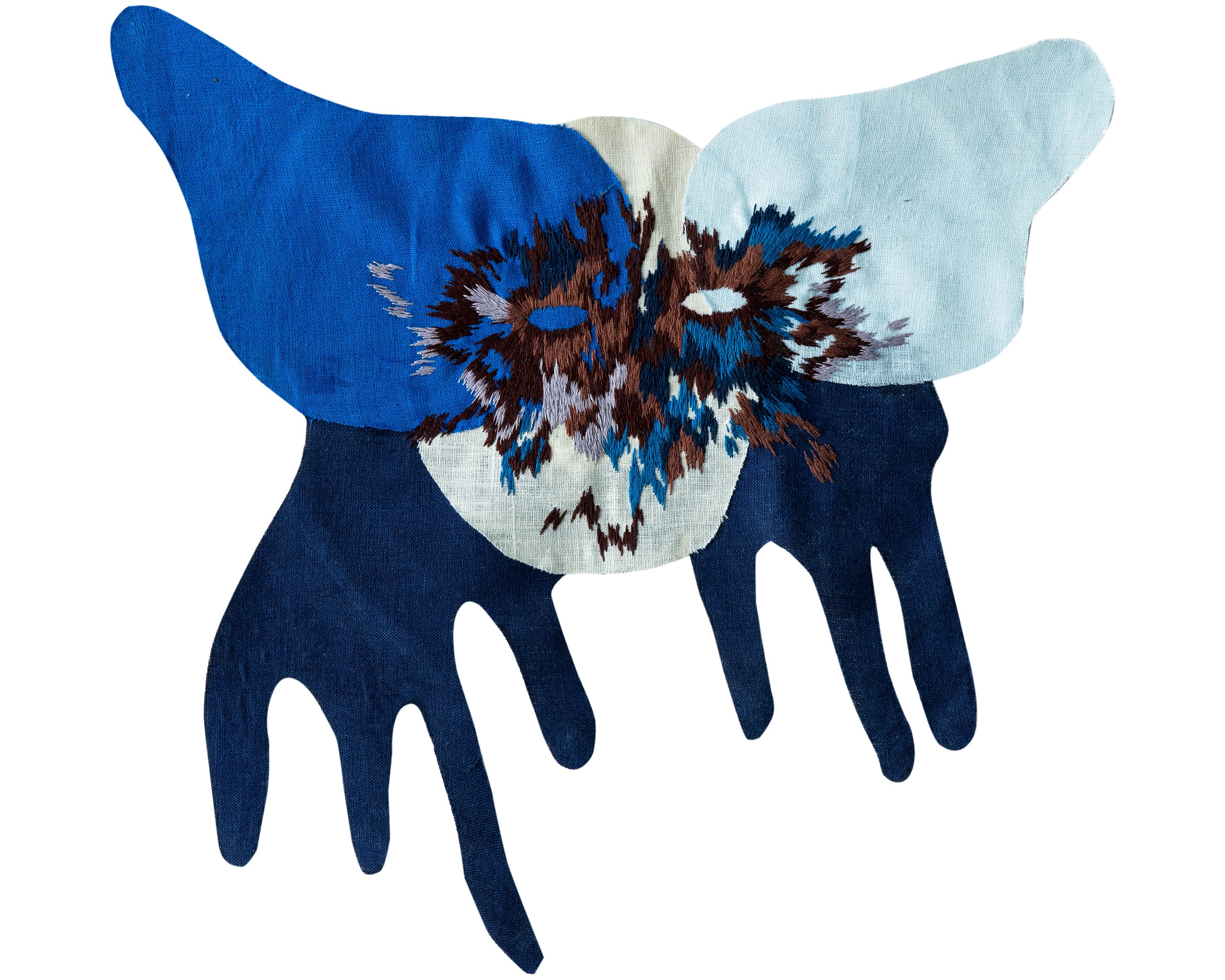 Фото: Маша Обухова, "Маска бабочка",&nbsp;аппликация, вышивка,&nbsp;2022