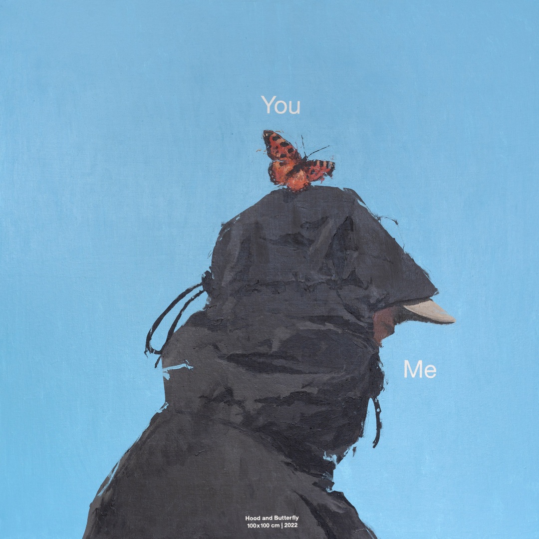 Миша Никатин. You and&nbsp;Ме. Hood and Butterfly. 2022. Холст, акрил. Предоставлено художником.