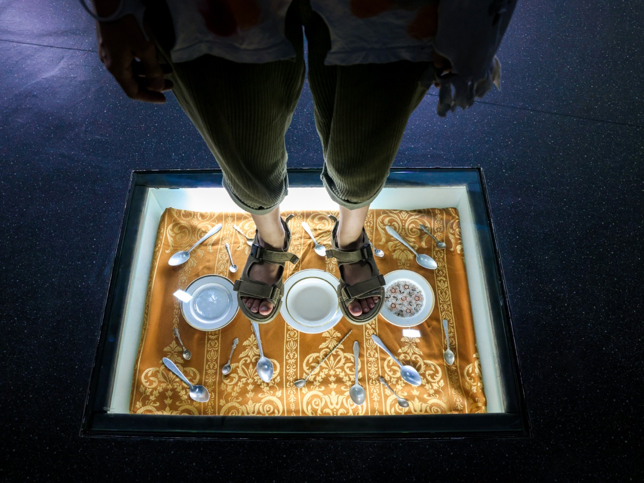 Вид экспозиции выставки Анастасии Рыбаковой «Урожай» в Музейном центре «Площадь Мира», Красноярск. 2023. Предоставлено художником