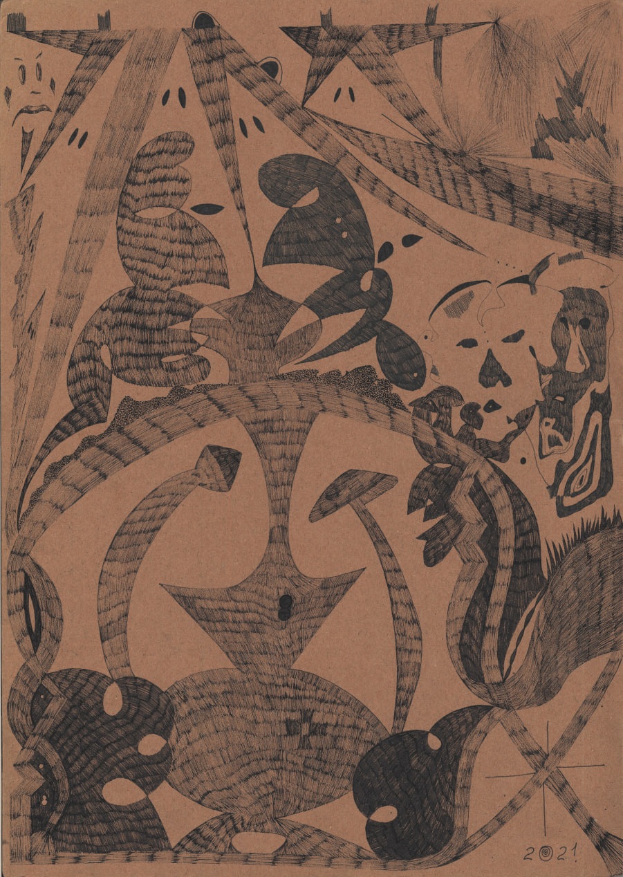 Konstantin Stavrov, Untitled, 2021, fineliner on&nbsp;paperCourtesy of&nbsp;the artist