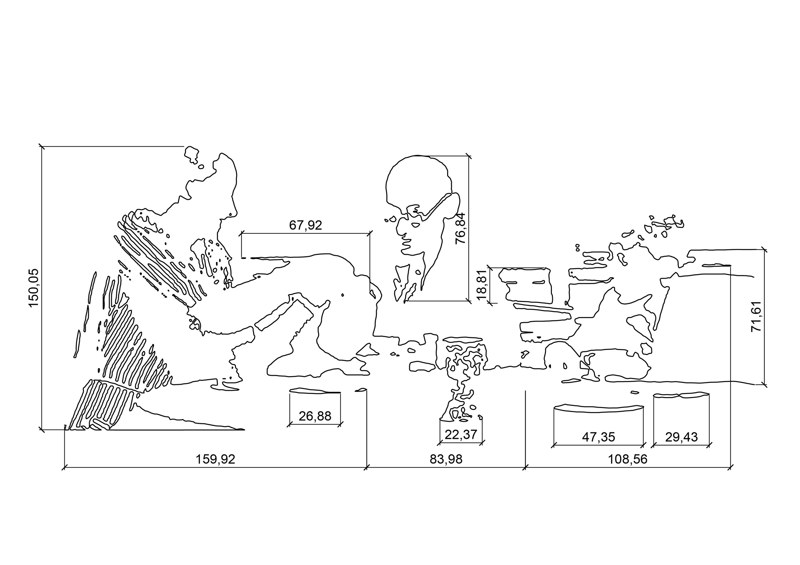 Фрагменты проекта «Тень». Цифровые эскизы к шелкографии. 2025