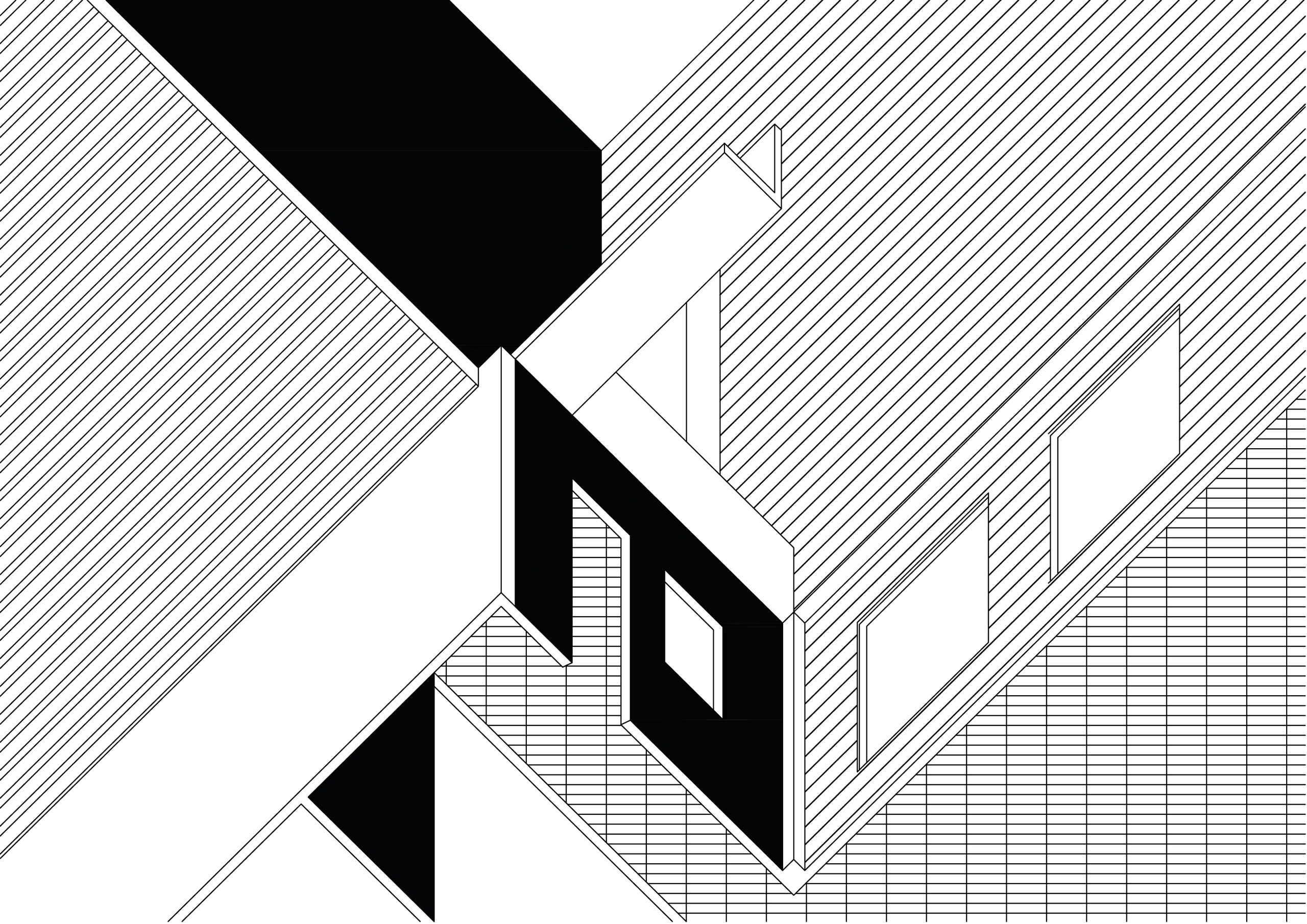 Фрагменты проекта «Тень». Цифровые эскизы к шелкографии. 2025